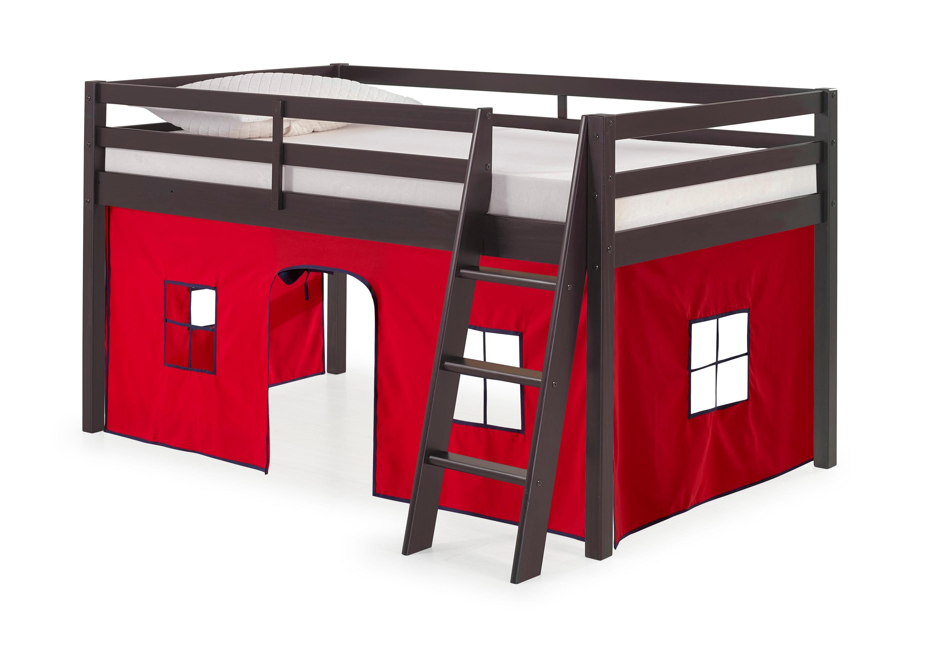 Alaterre Roxy Junior Loft - Espresso with Red and Blue Bottom Tent