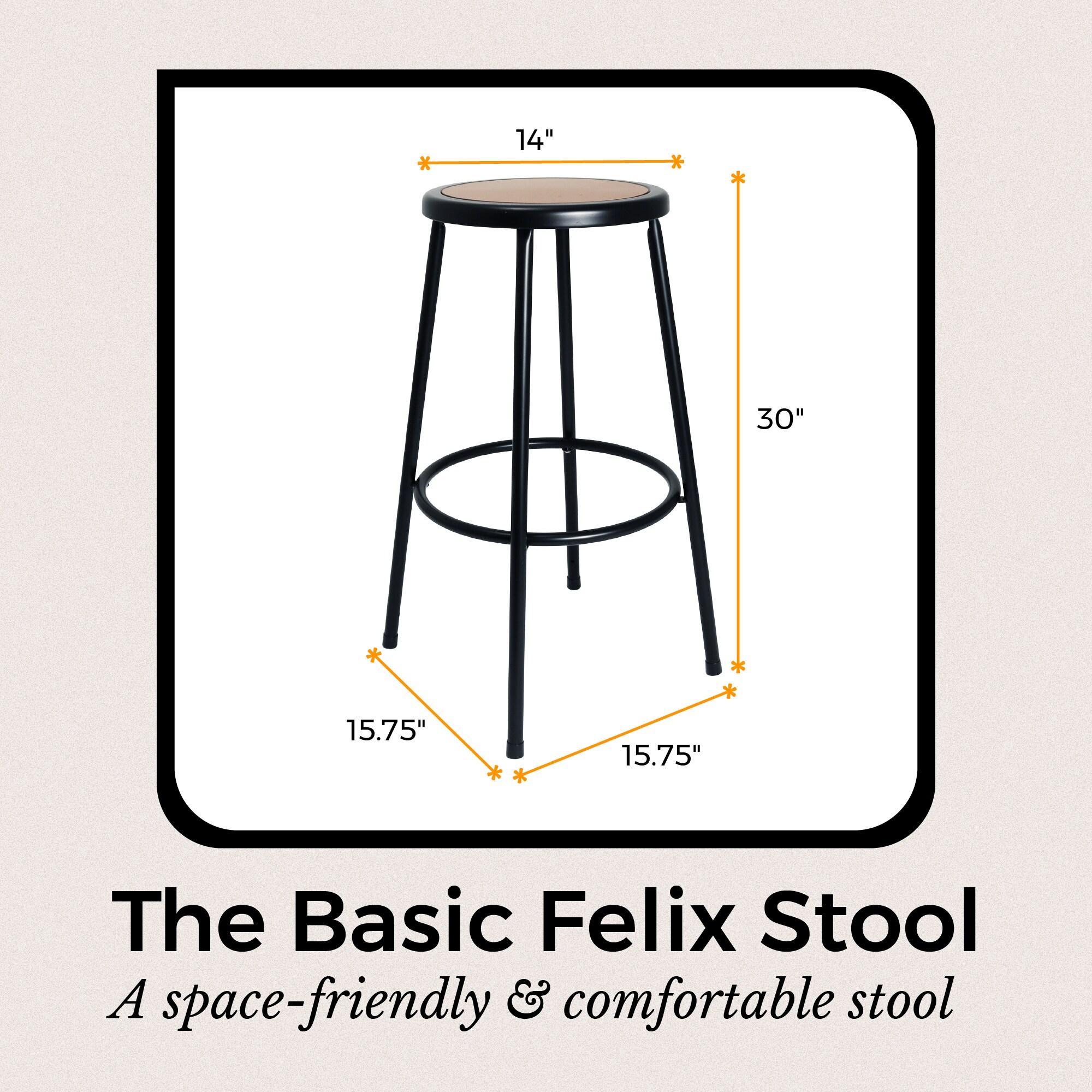 Hampden Furnishings Felix Steel Stool, Assembly Ready
