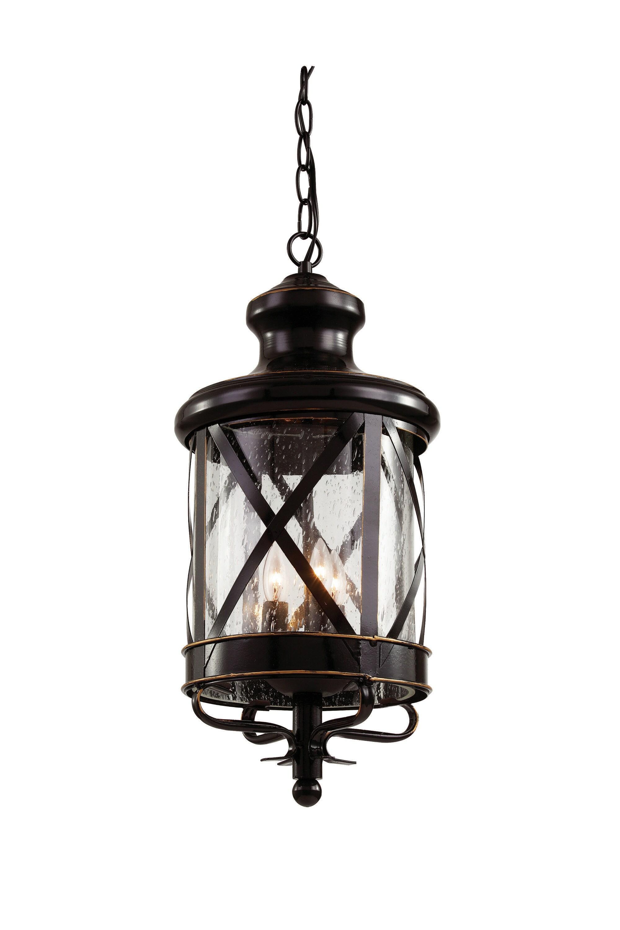 Trans Globe Lighting 5124 Chandler 3 Light 9" Wide Outdoor Taper Candle Mini Pendant -