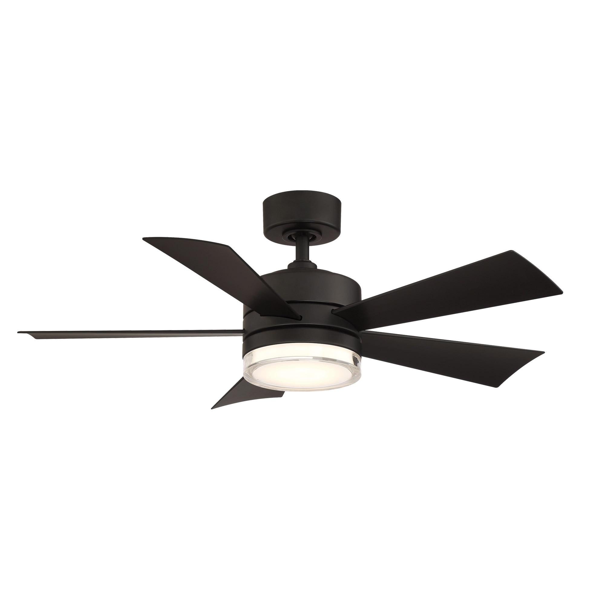 Wynd 5 - Blade Outdoor /Indoor Smart Ceiling Fan with Remote Control and LED Light Kit Included, Works With Alexa and iOS or Android App