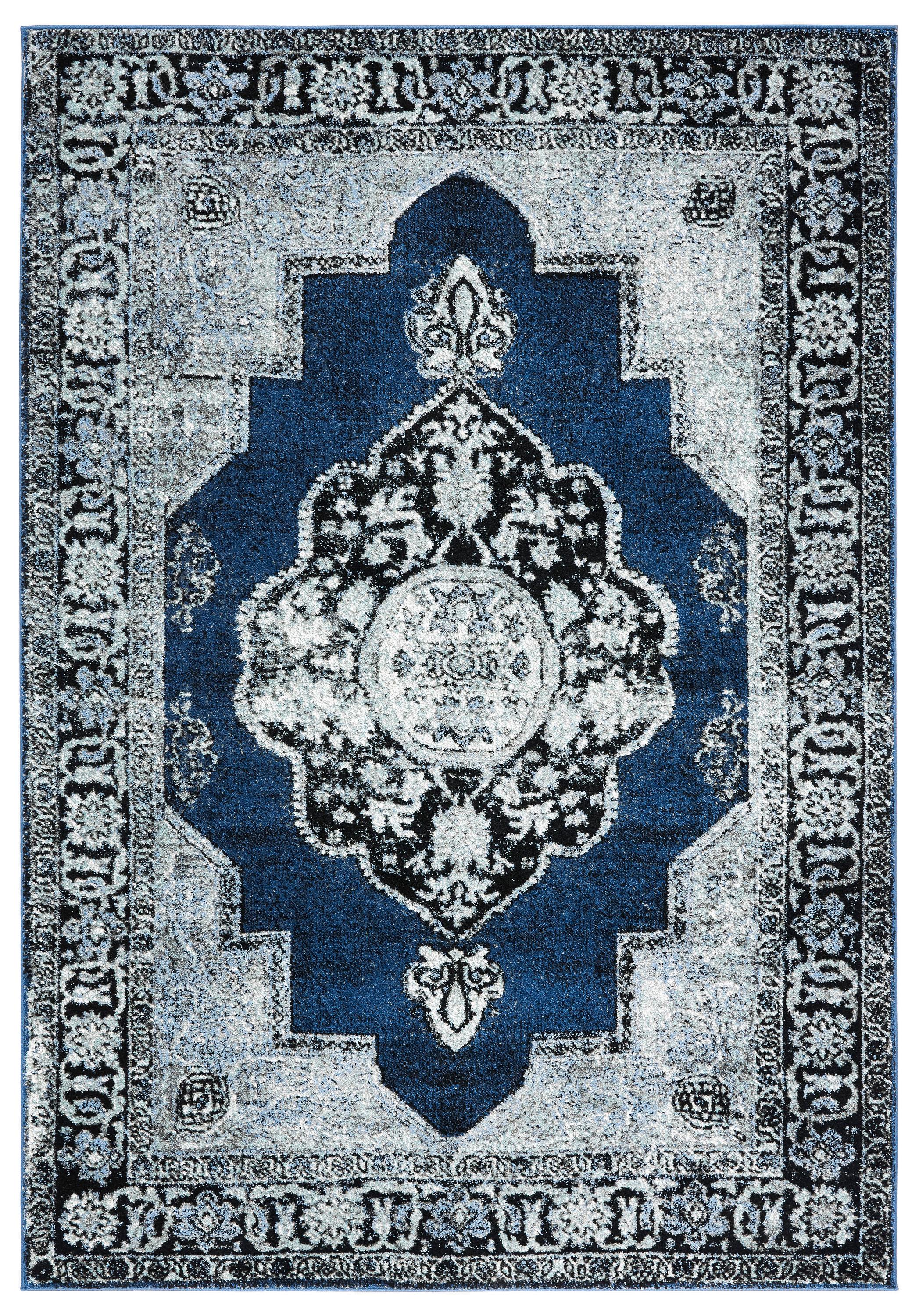SAFAVIEH Vintage Hamadan Tahnee Oriental Area Rug, Blue/Grey, 5'3" x 7'6"