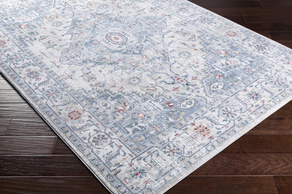 Modern Gray Synthetic 7'10" x 10' Reversible Area Rug