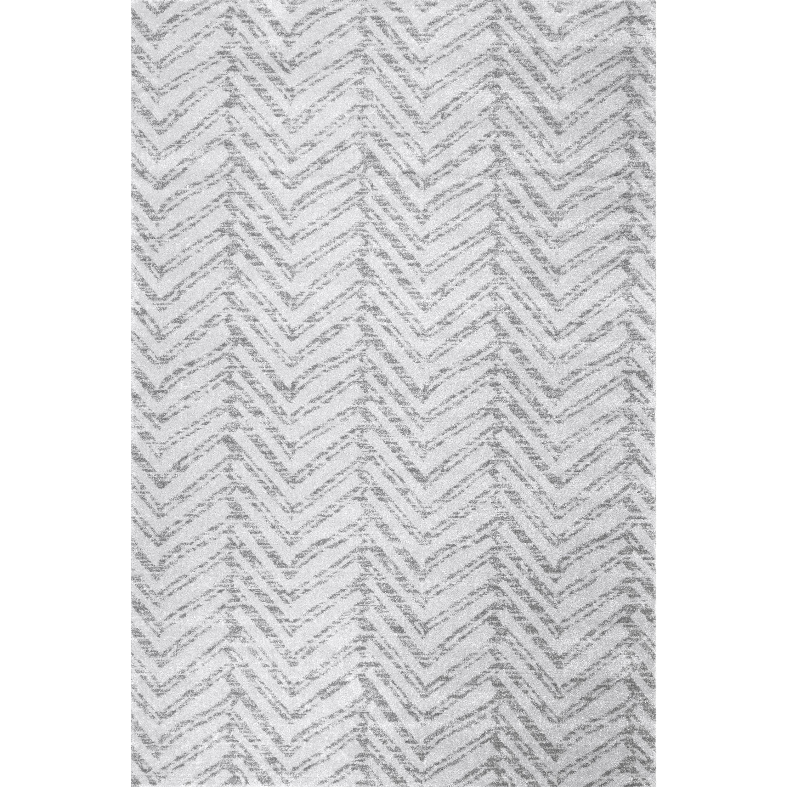 Nuloom Rosanne Geometric 7x9 Indoor Area Rug for Living Room Bedroom Dining Room Kitchen, Grey/Ivory