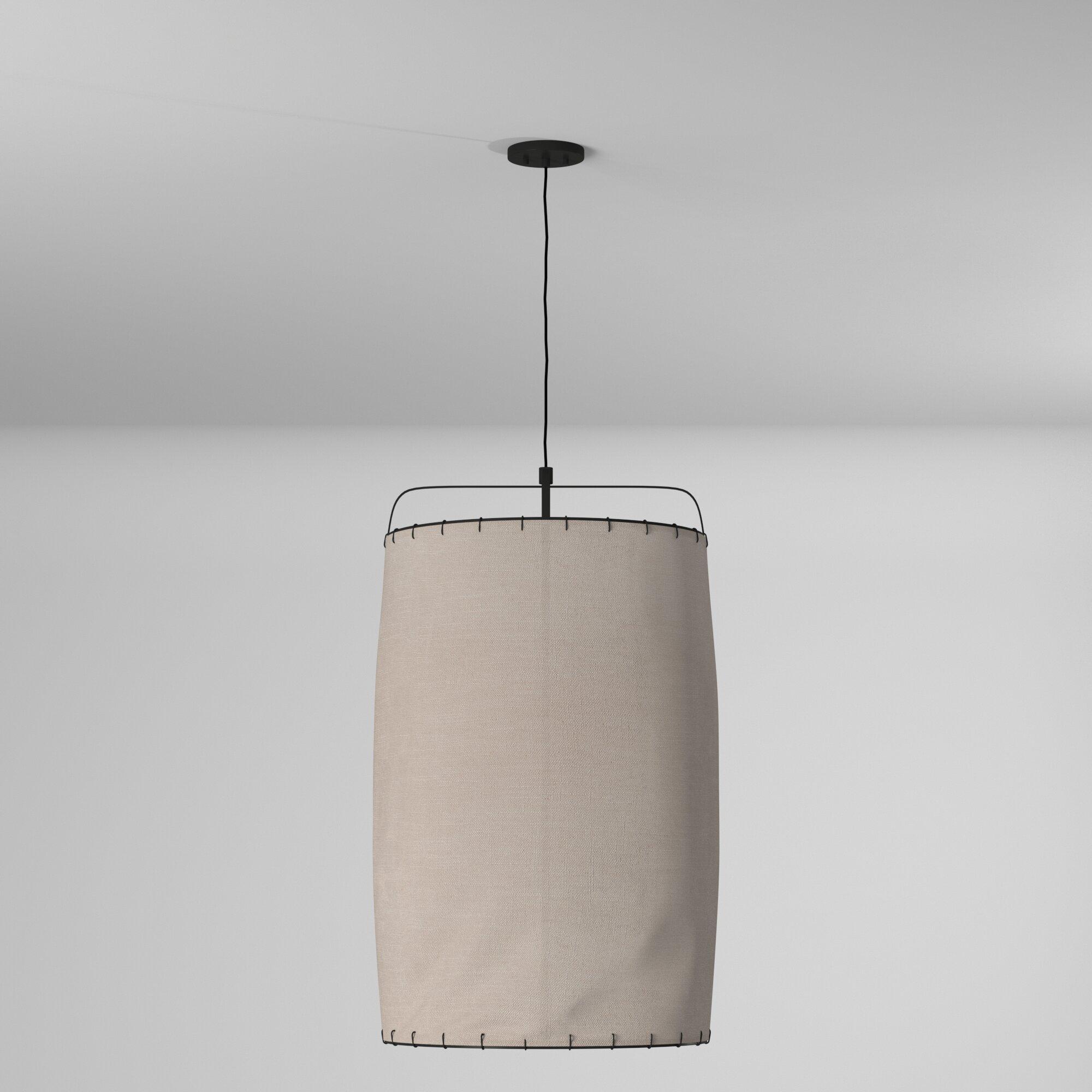 ED Ellen DeGeneres Dunne 4 - Light Aged Iron Drum Pendant