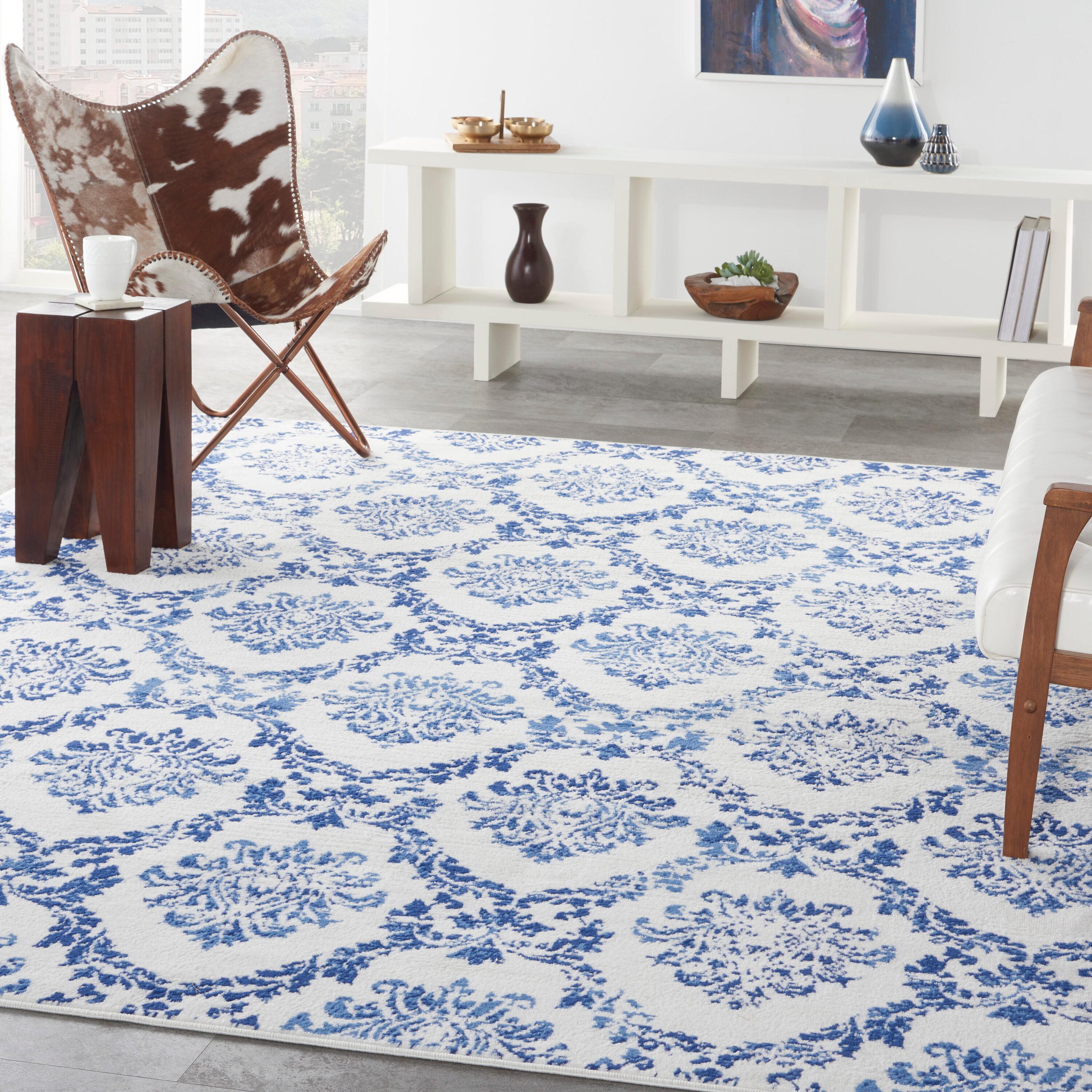 Nourison Whimsicle WHS01 Indoor only Area Rug - Ivory Navy 8' x 10'