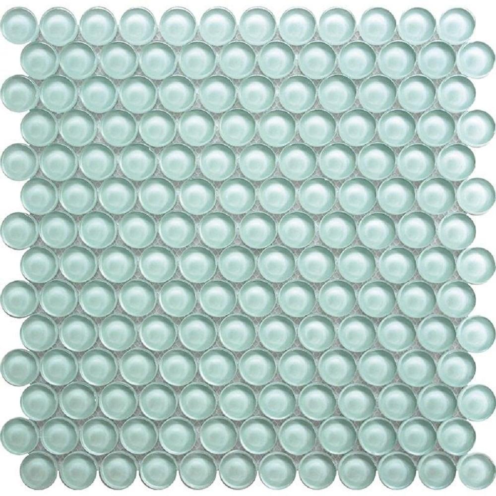 Penny 1 " X 1 " Straight Edge Glass Mosaic Sheet Wall & Floor Tile