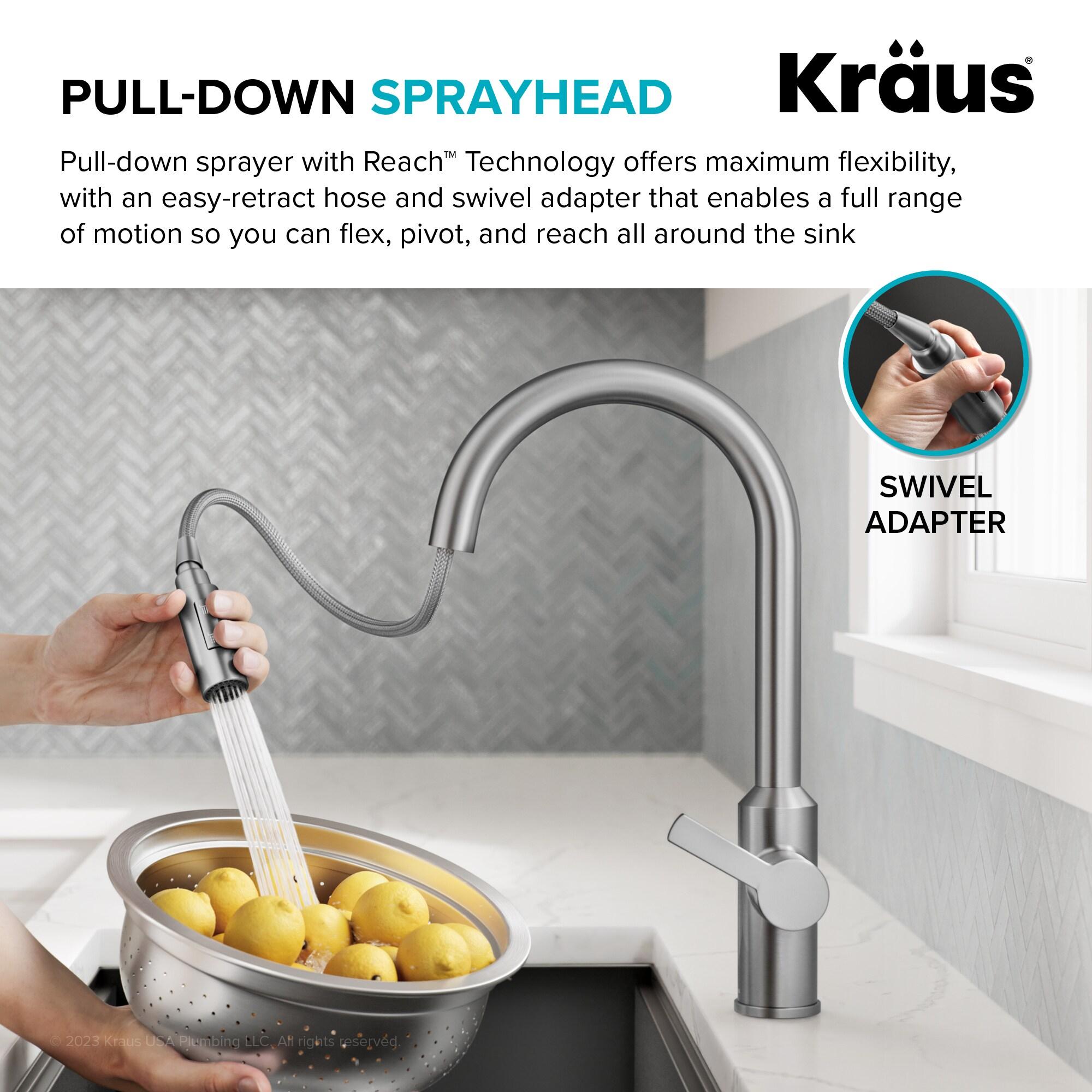 KRAUS Oletto Touchless Sensor Pull-Down Single Handle Kitchen Faucet