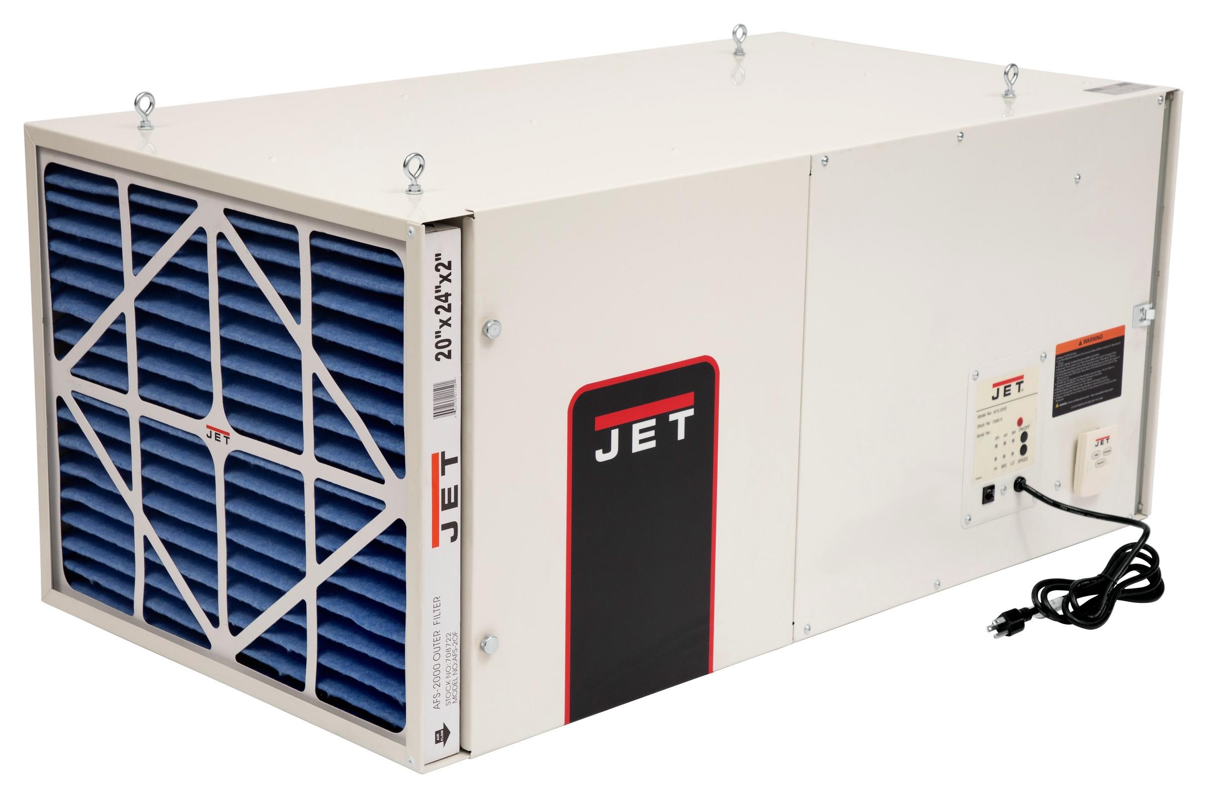 Jet Afs-2000 700Cfm Air Filtration System 3-Speed With Remote Control