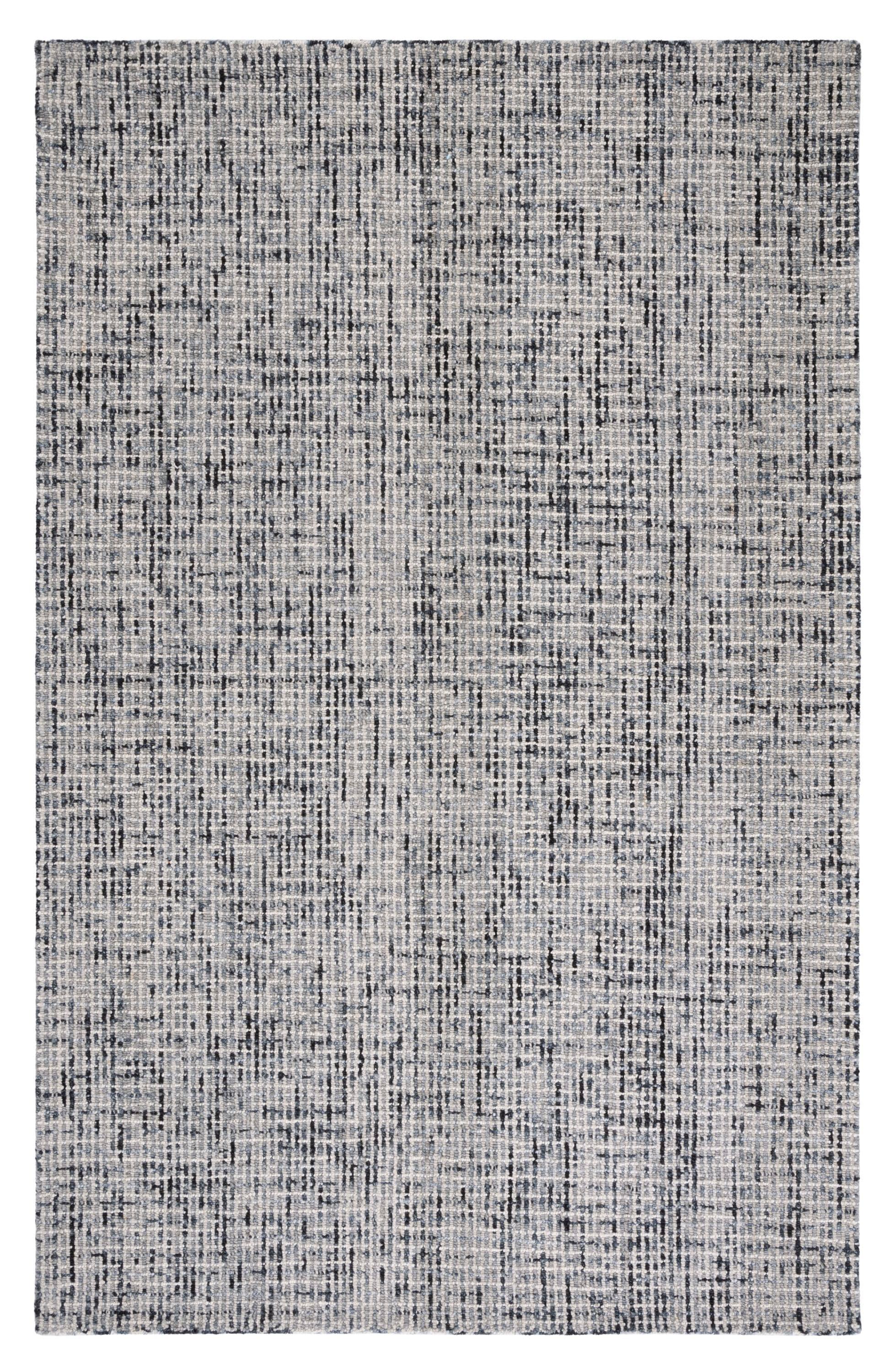 Abstract ABT468 Handmade Indoor Area Rug - Dark Grey/Ivory - 6'x9' - Safavieh