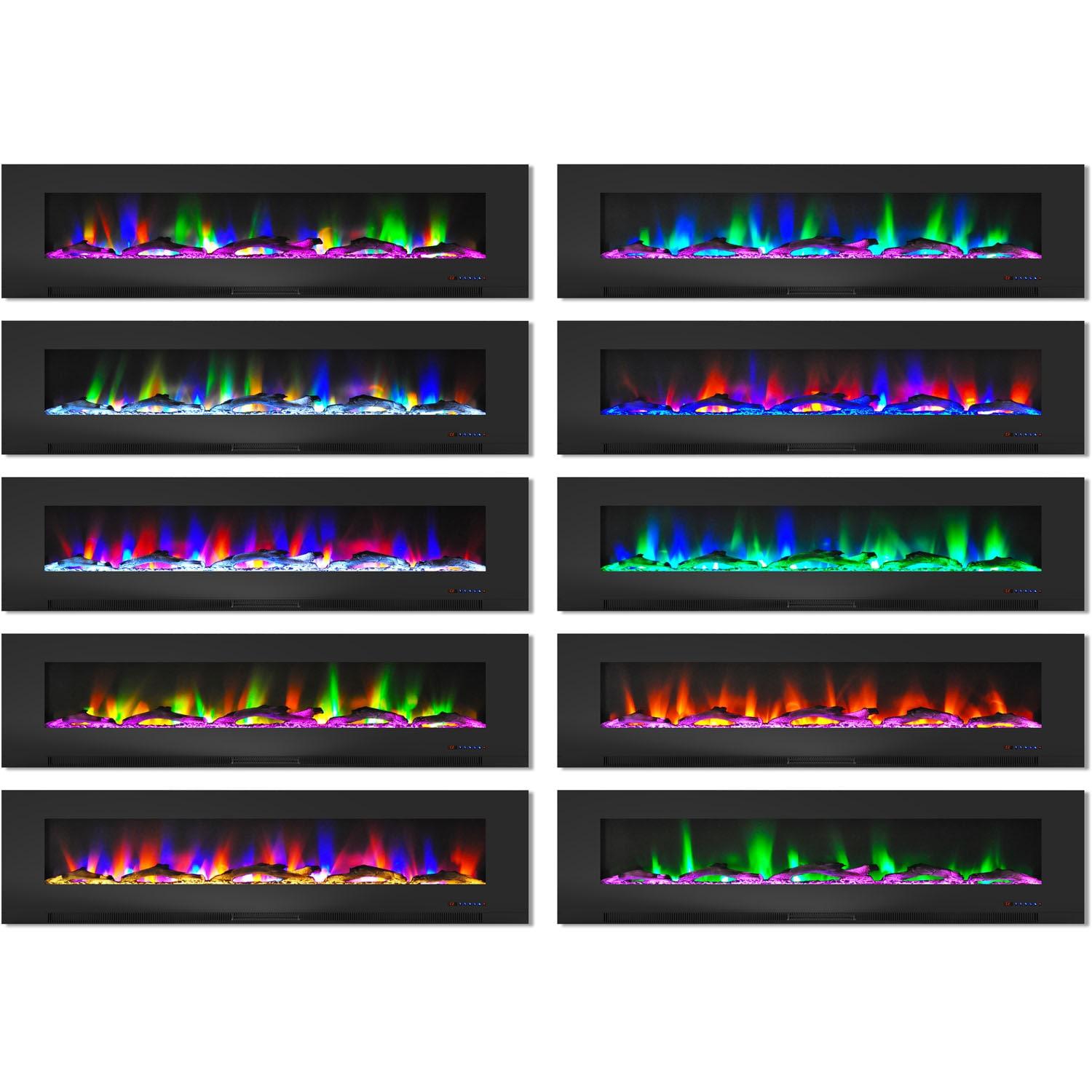 Cambridge Cambridge Wall Mount Electric Fireplace Heater with Remote Control for Indoor Use in Living Room, Bedroom, Home Office
