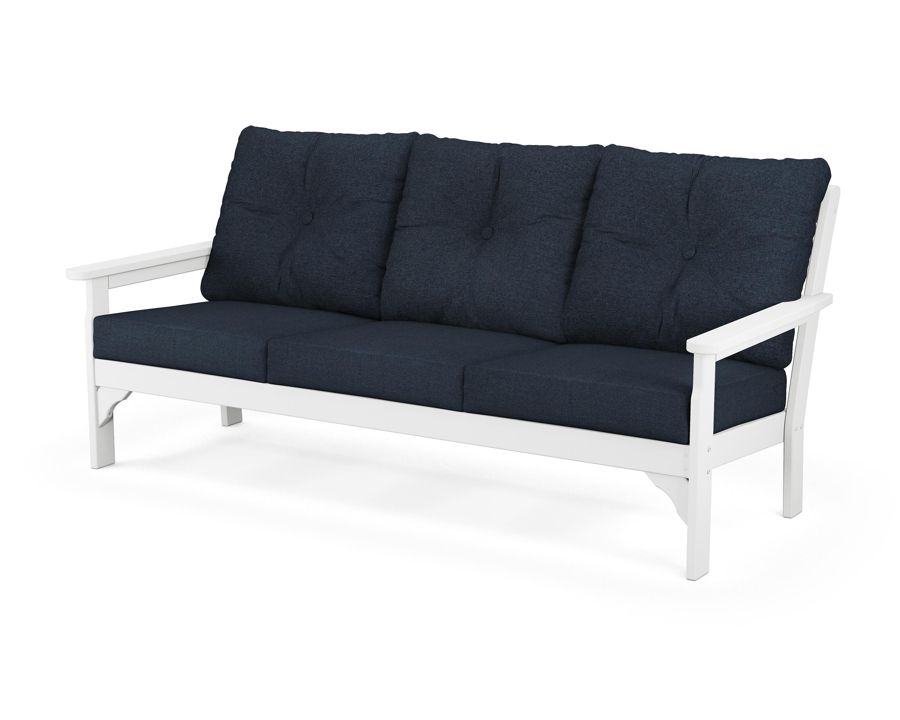 Vineyard 74" Wide Outdoor Patio Sofa with Revolution Cushions