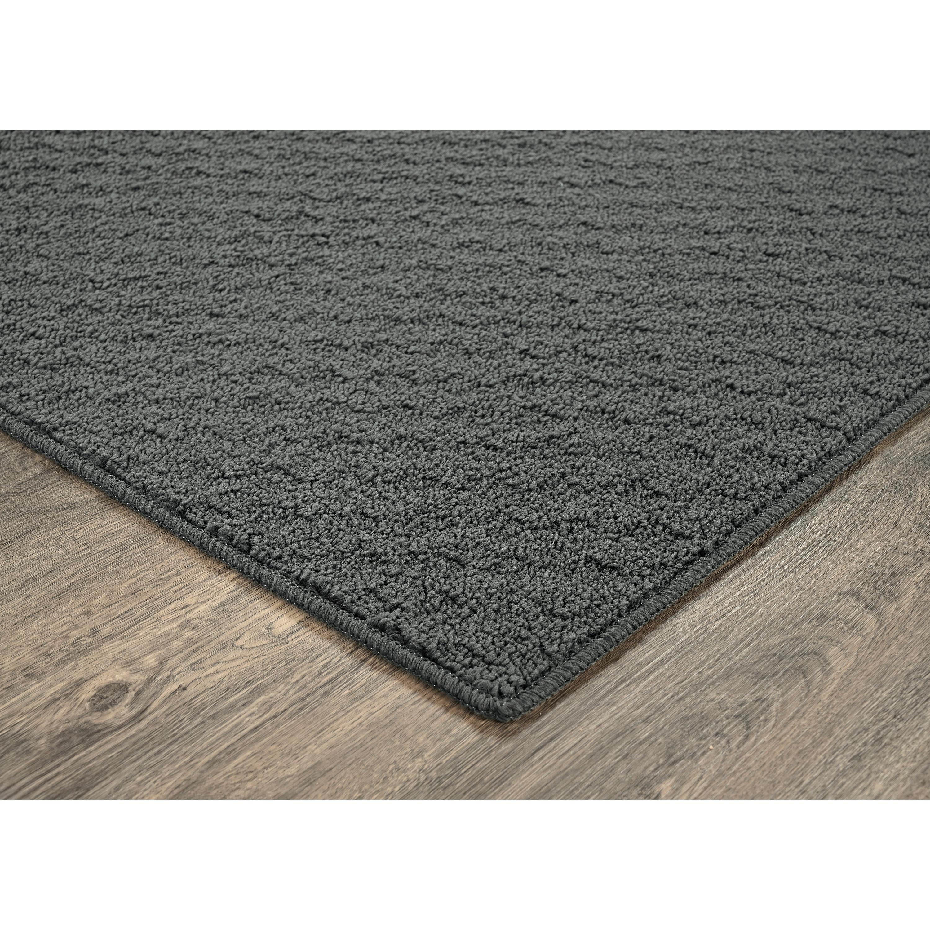 Garland Rug Town Square Polypropylene Cinder Gray Indoor Runner Rug, 2' x 12'