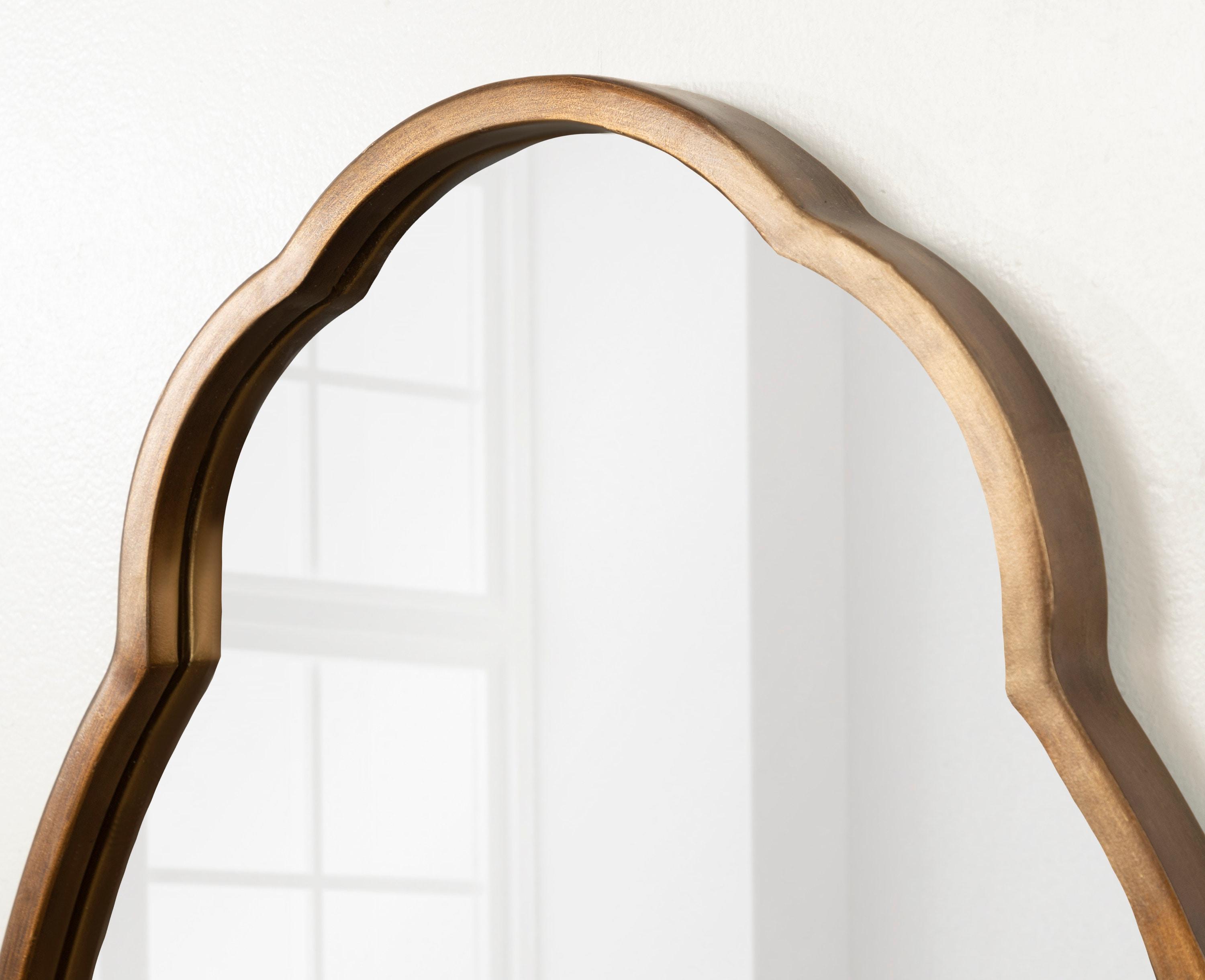 Kate and Laurel 18 x 30 Oval Wall Mirror, Gold