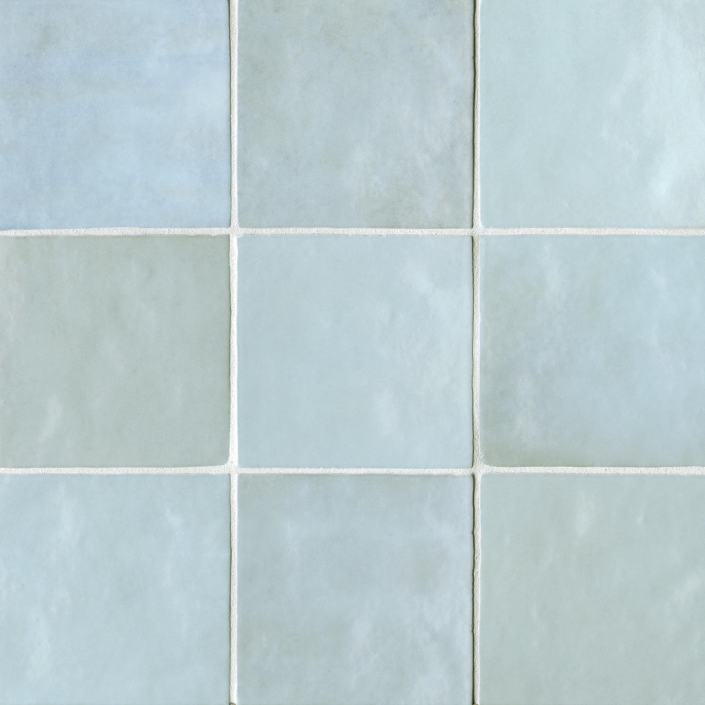 Bedrosians Cloe Square Gloss Ceramic Tile 5 x 5, Baby Blue (10.83 sq. ft./Case)