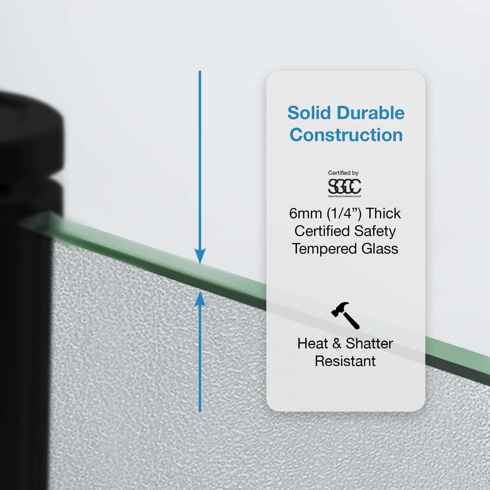 OVE Decors Breeze 35 in. Round Shower Kit w/ Frosted, Base