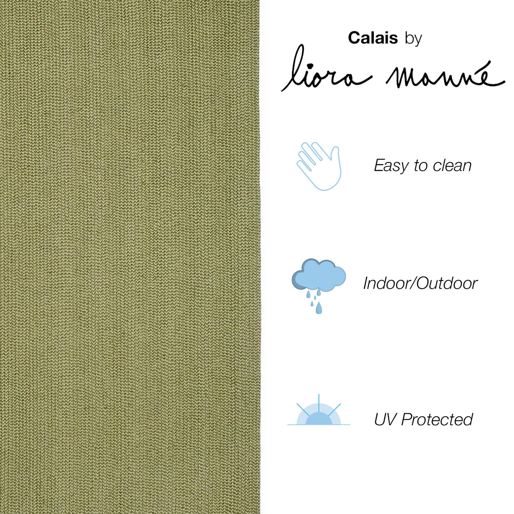 Liora Manne Calais Solid Indoor/Outdoor Rug Green 3'6" x 5'6"