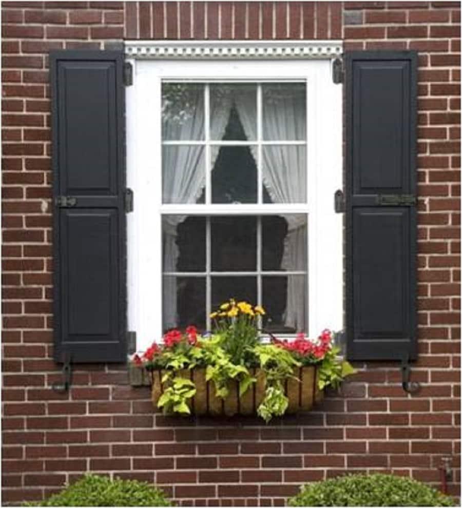 LTL Home Products Pinecroft Raised Panel Wood Exterior Shutters (Set of 2)