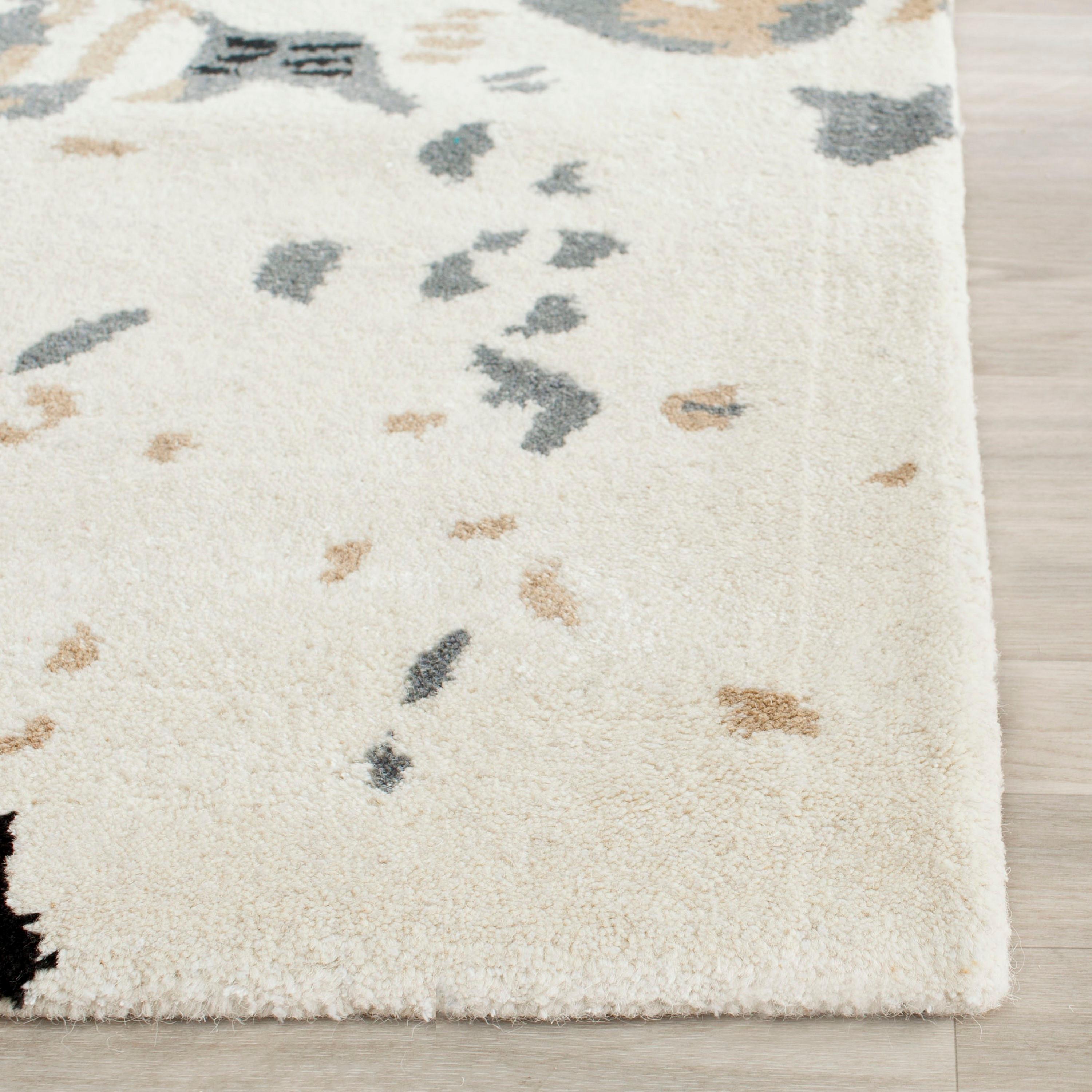 Bella BEL117 Hand Tufted Accent Rug - Ivory/Grey - 3'x5' - Safavieh.