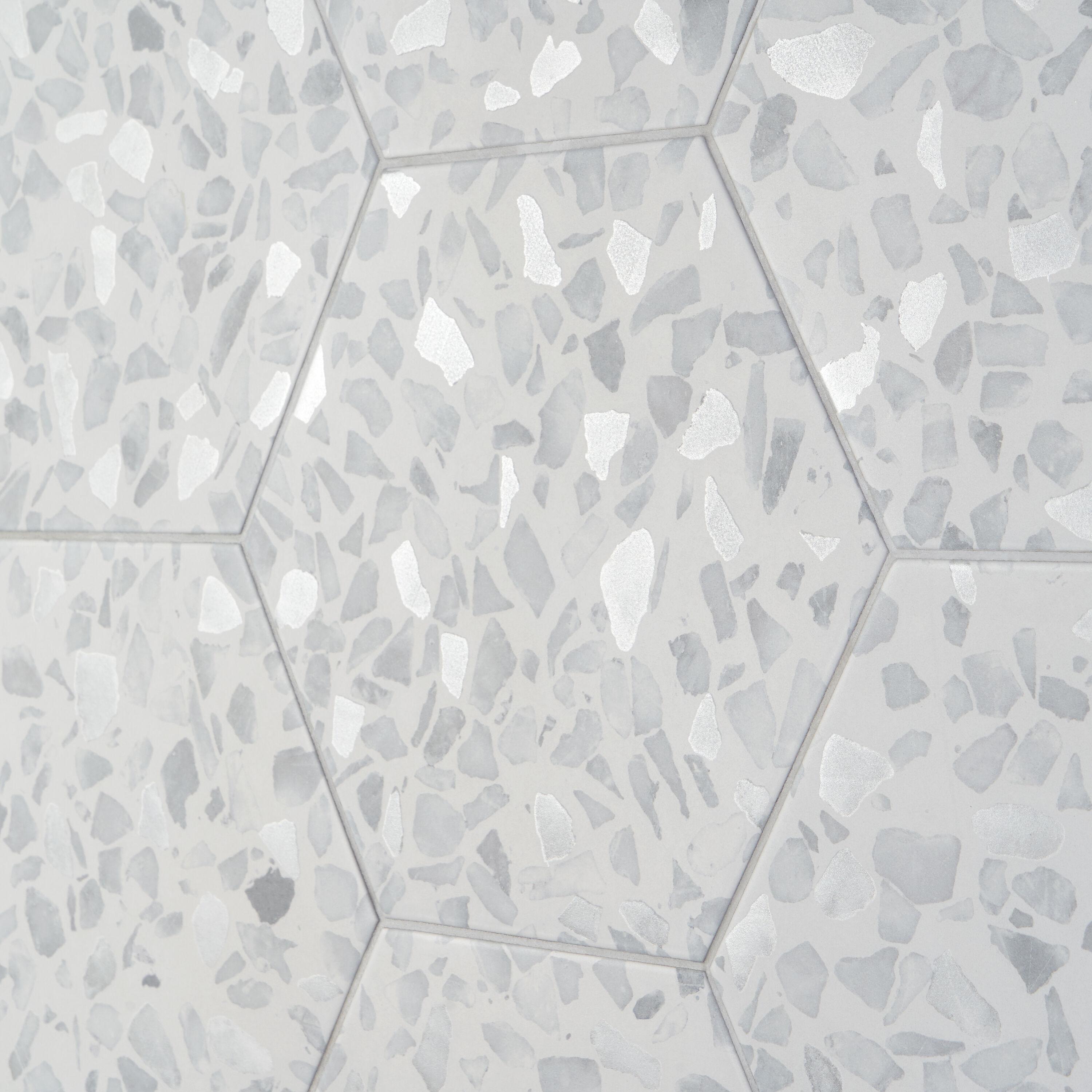 Jurassic Hex 9" Terrazzo Look Porcelain Floor & Wall Tile (8.07 Sq. Ft. / Case)