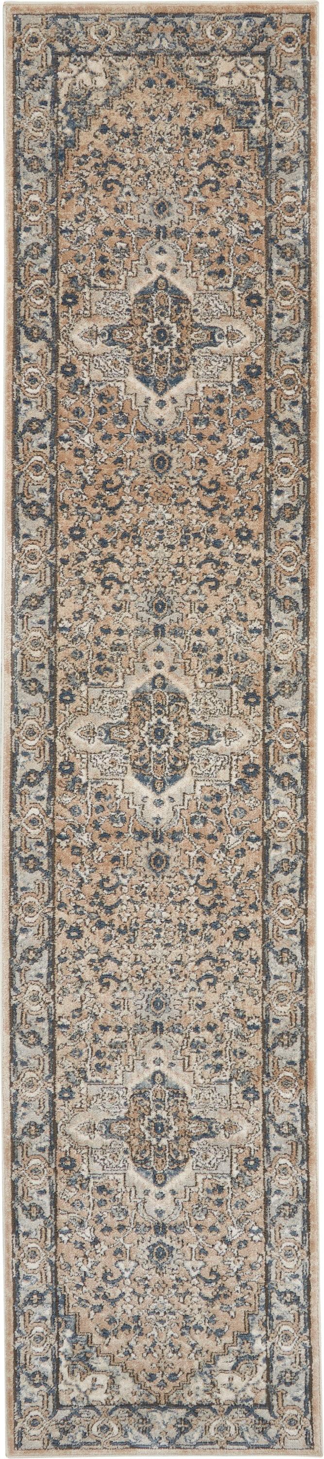 Nourison Concerto 2'2" x 10' Ivory Grey Taupe Vintage Indoor Rug