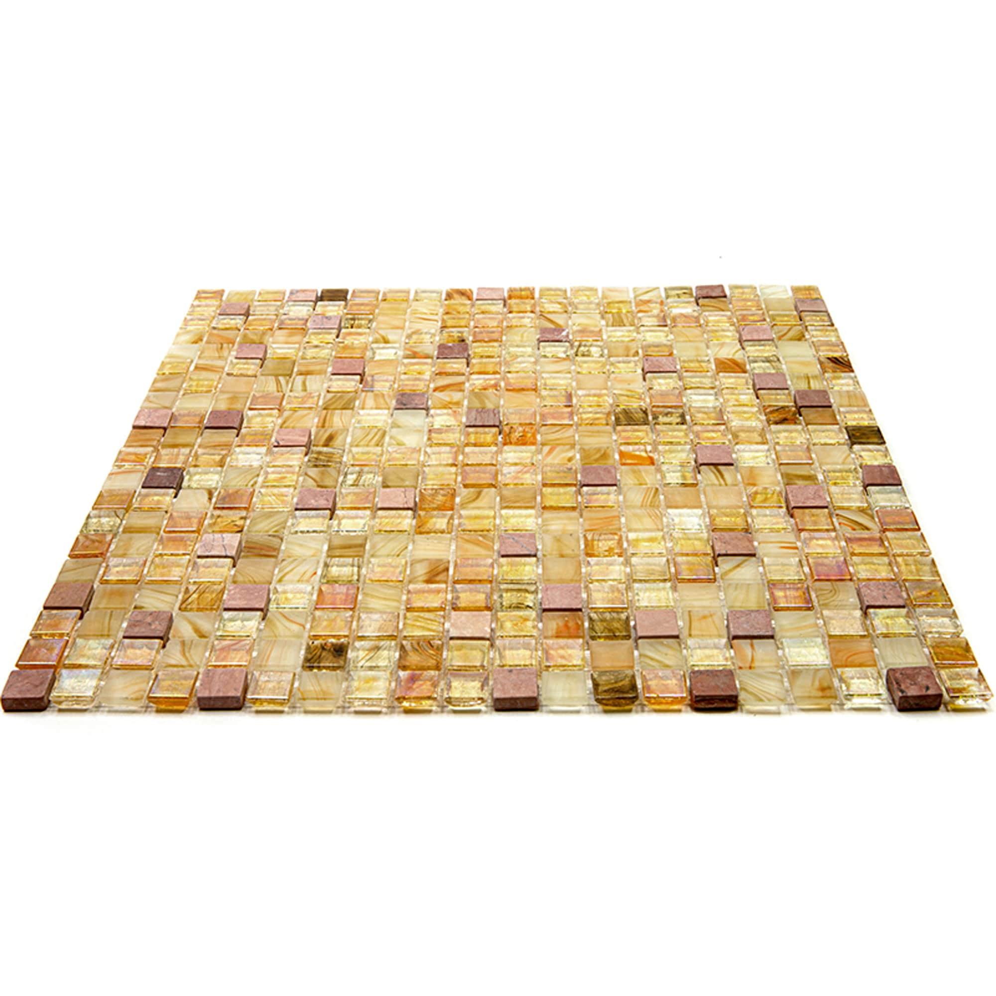 Mingles 0.6" x 0.6" Glass Mosaic Grid Wall & Floor Tile