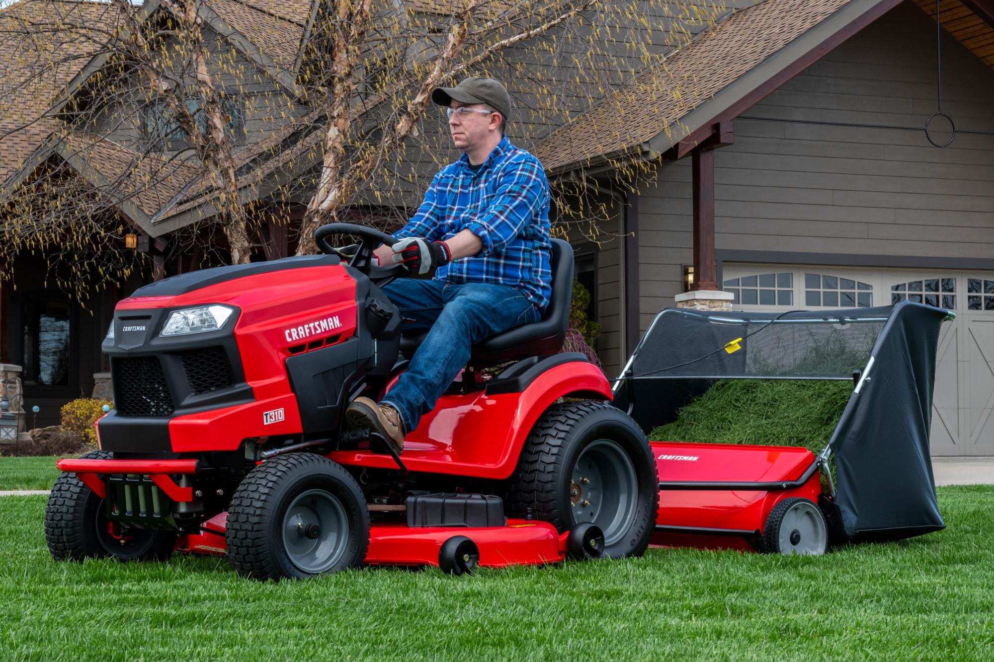 Craftsman Red 42-Inch High-Speed Tow Lawn Sweeper