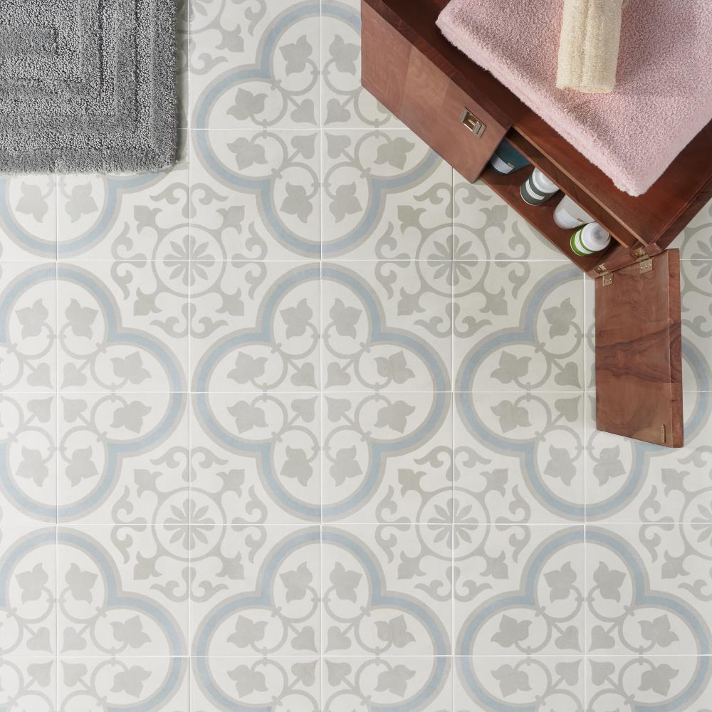 Plumeria 9" x 9" Porcelain Field Tile (10.65 sq. ft./ Case)
