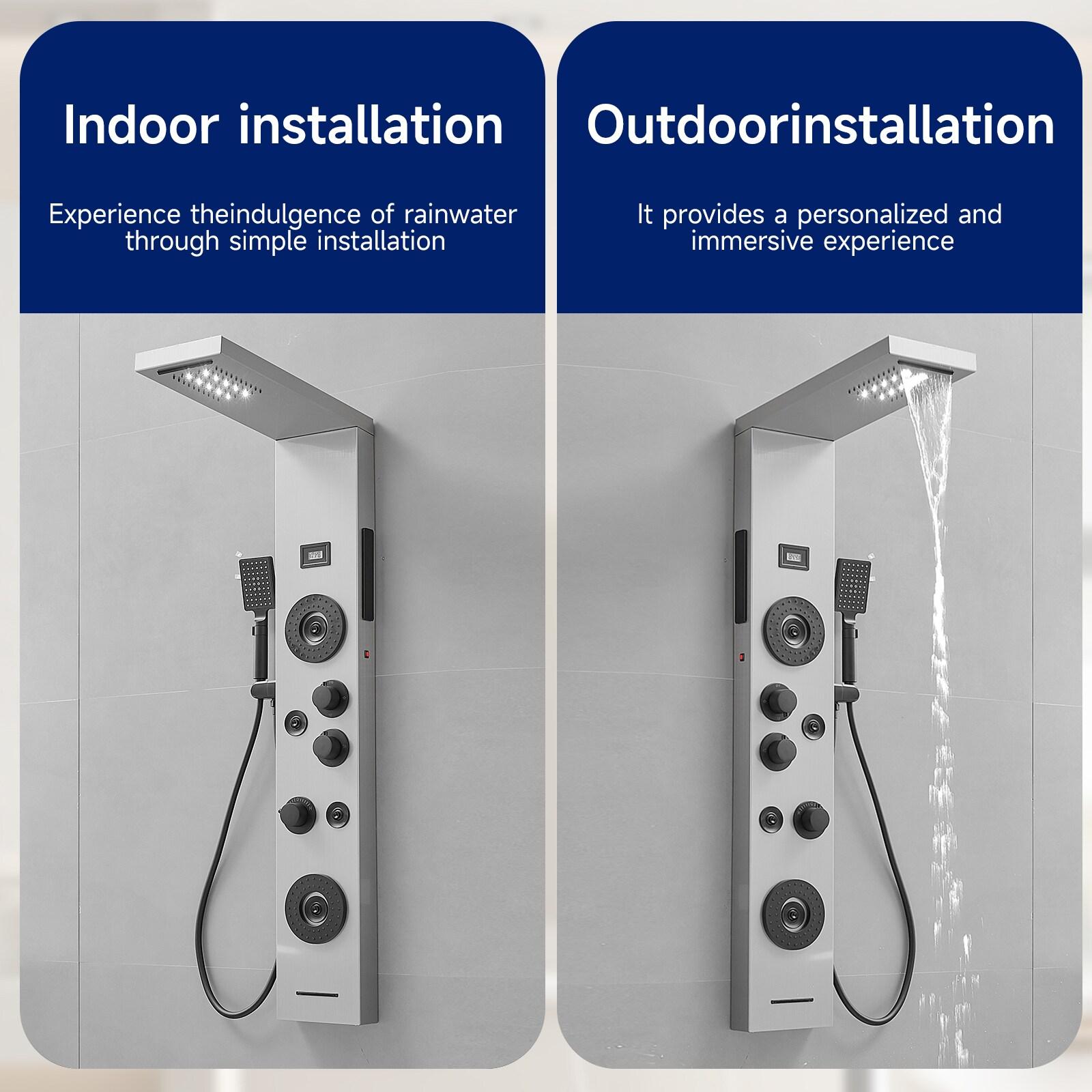 51.57'' Shower Panel with Fixed Shower Head