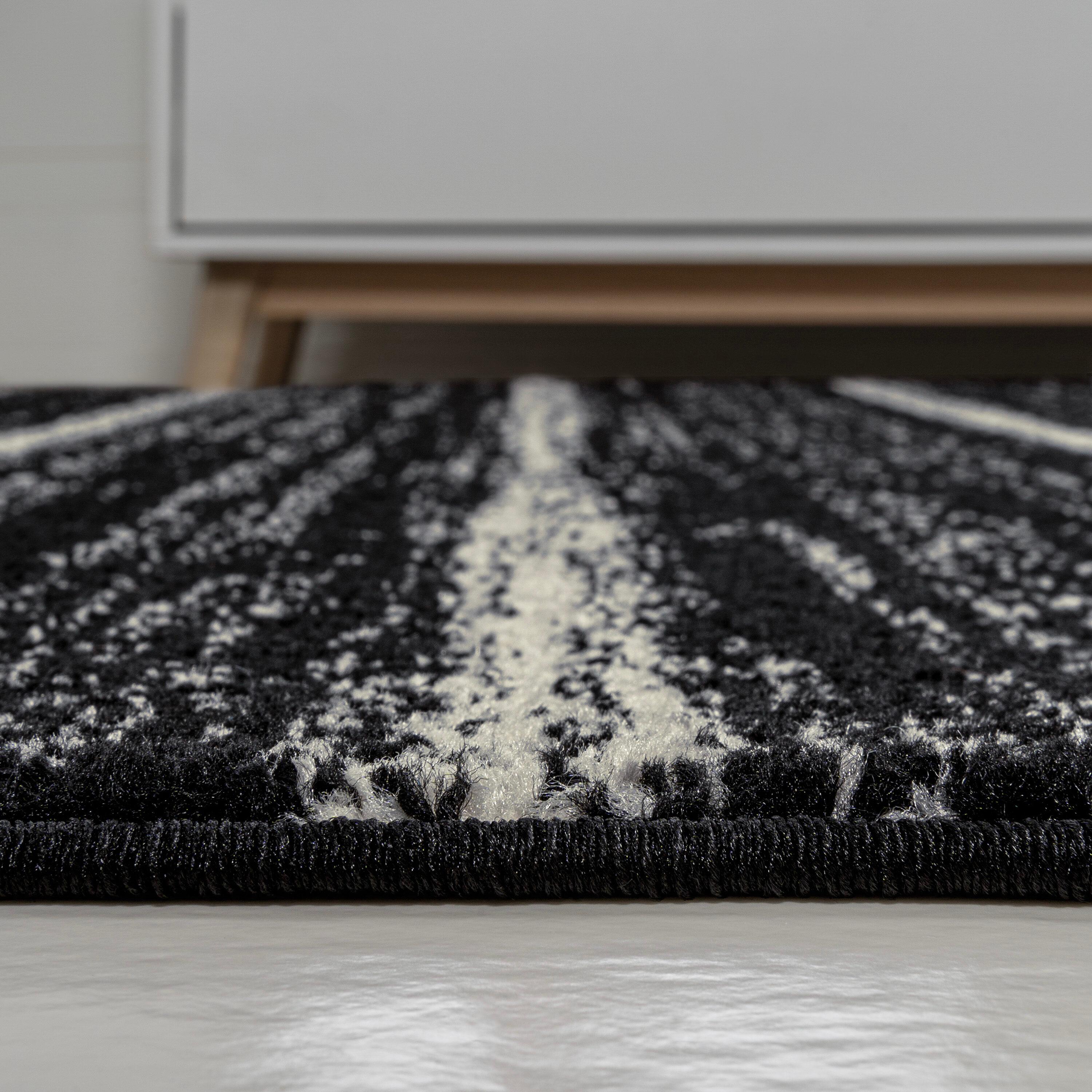 JONATHAN Y Williamsburg Minimalist Stripe Black/Cream 8 ft. x 10 ft. Area Rug