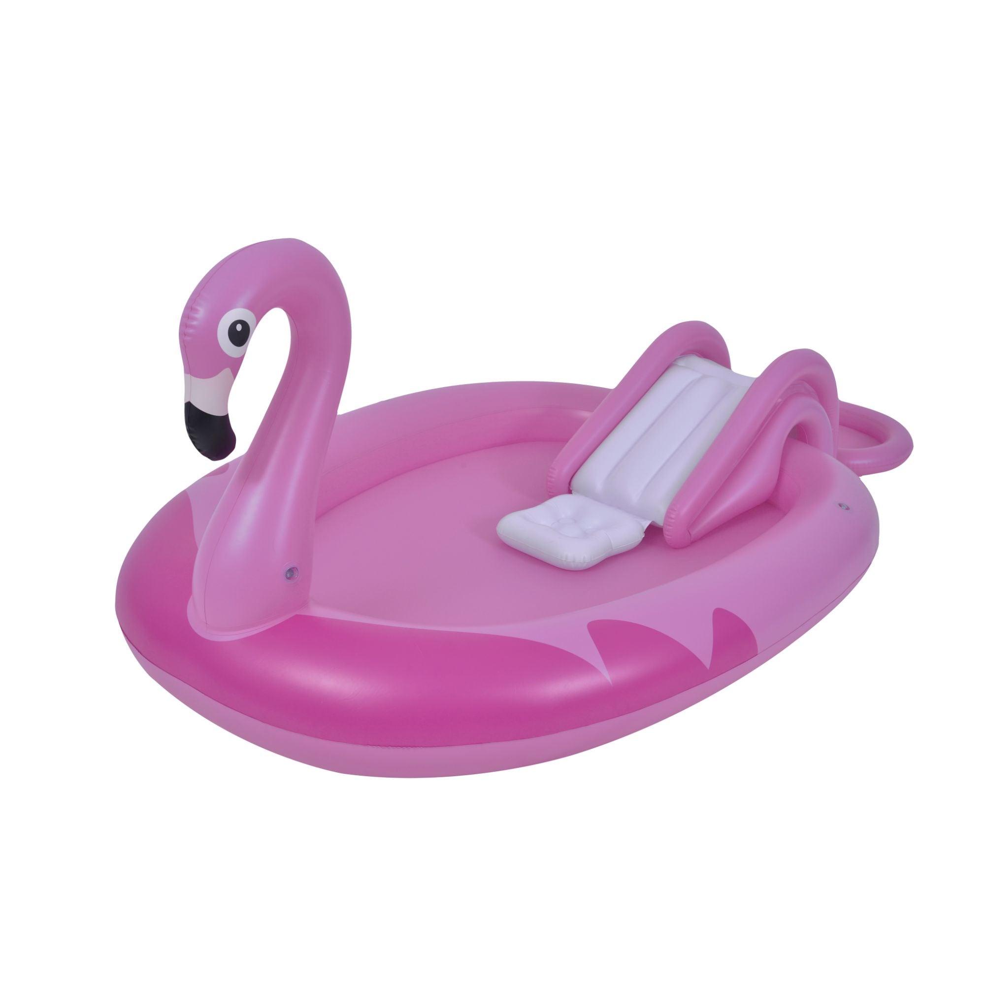 Pool Central 83" Inflatable Pink Flamingo Kiddie Pool with Sprayer