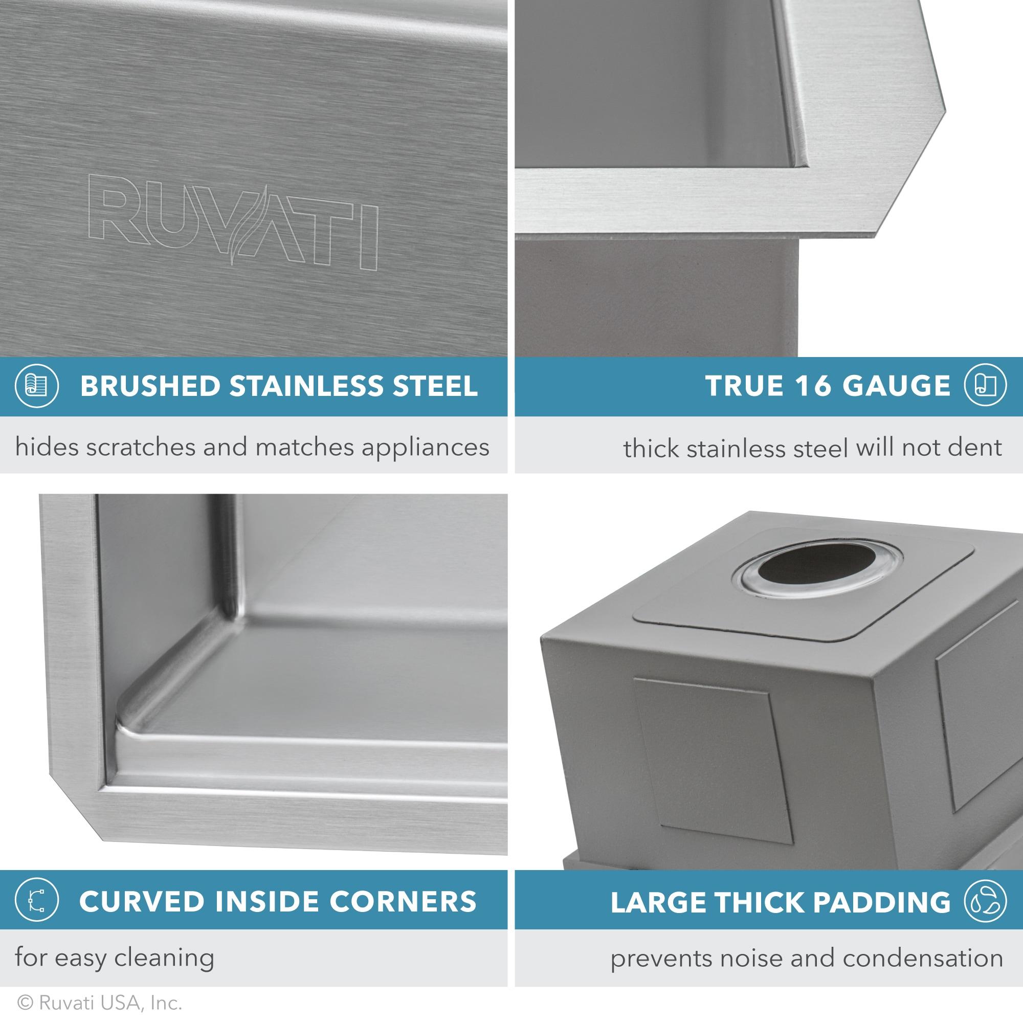 27-Inch Stainless Steel Workstation Kitchen Sink with Accessories