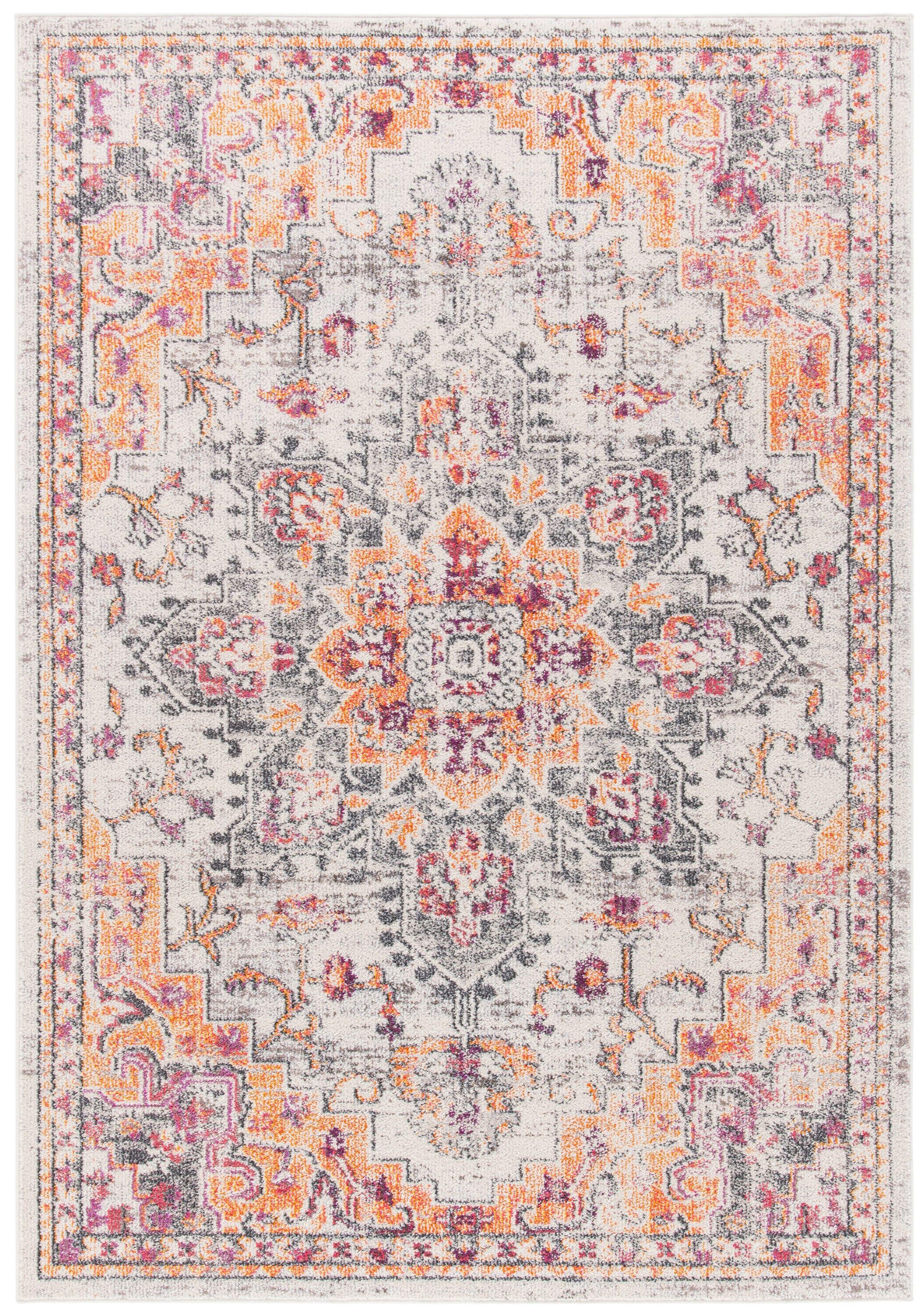 Madison MAD473 Power Loomed Area Rug - Beige/Orange - 8'x10' - Safavieh.