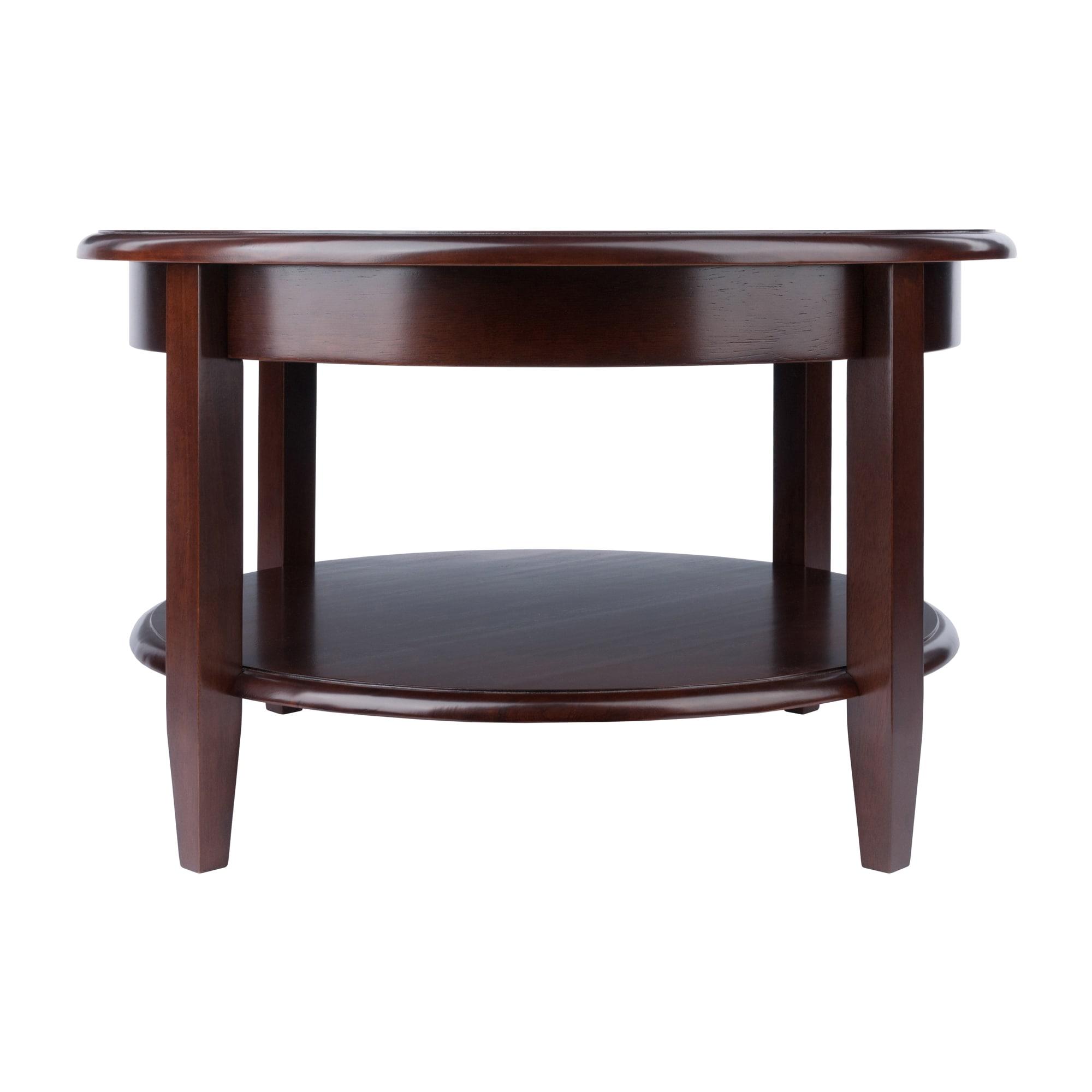 Winsome Wood Concord Round Coffee Table, Walnut Finish