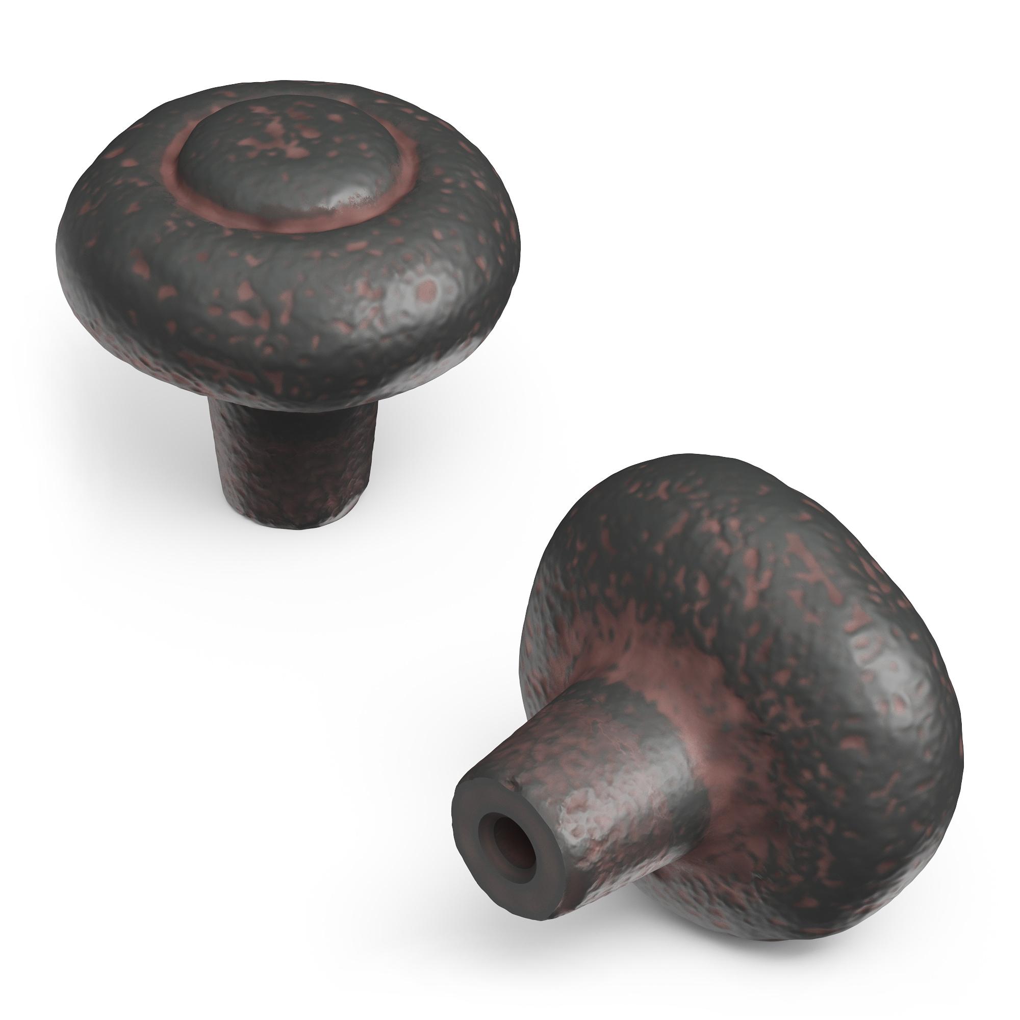 Refined Rustic 1 1/4" Diameter Mushroom Knob Multipack