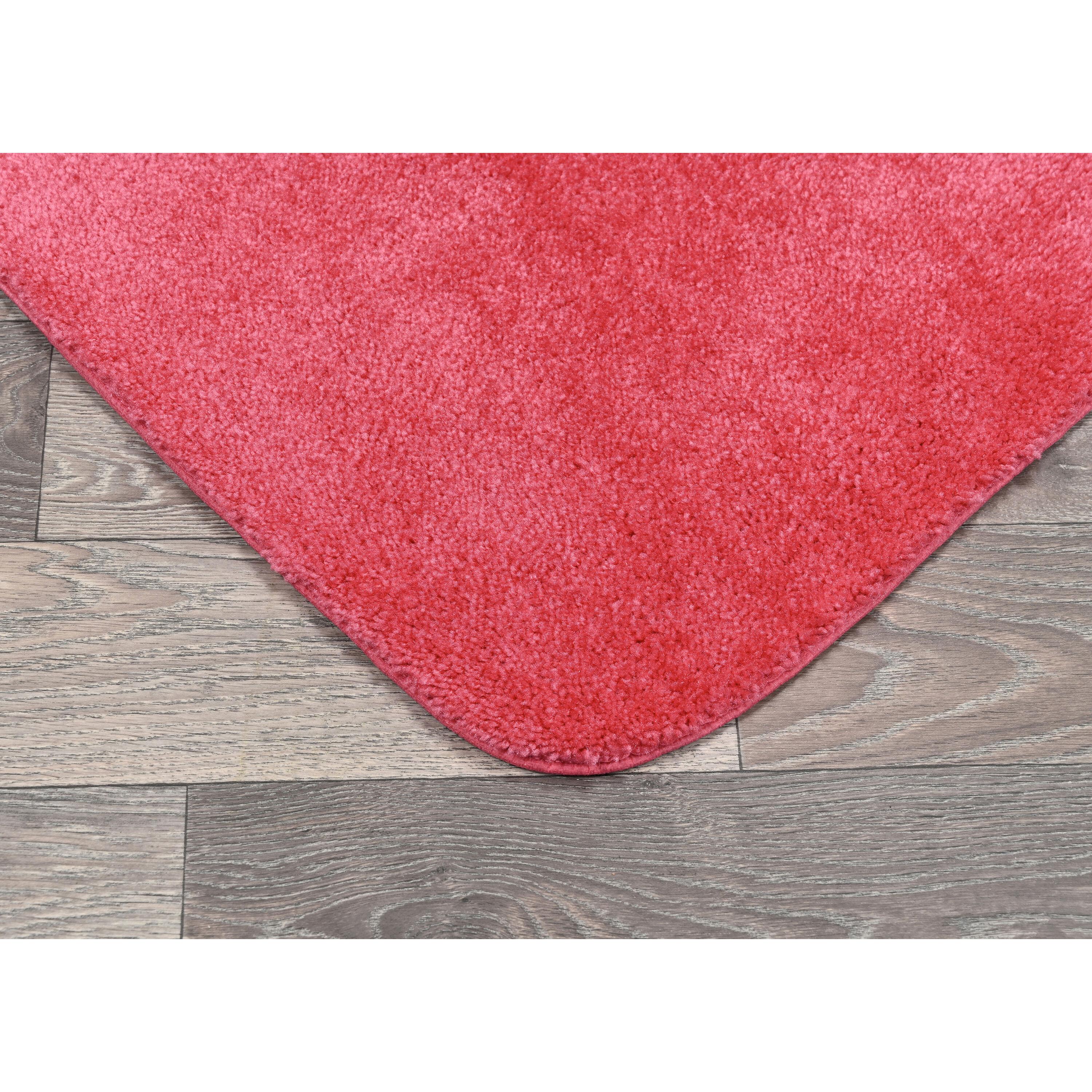 2pc Traditional Nylon Washable Bathroom Rug Set Pink - Garland Rug: Machine Made, Latex Backing, Tufted Bath Mats Set