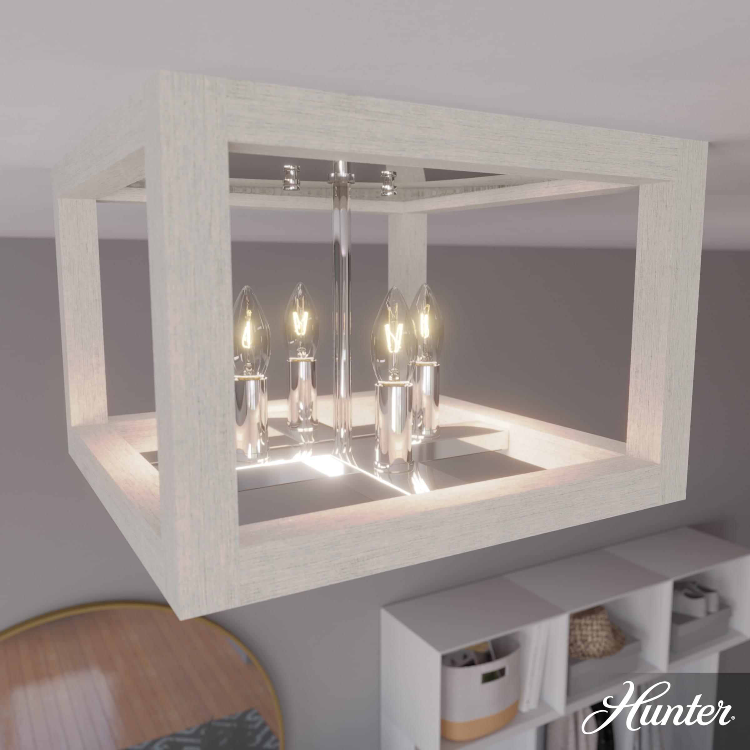 Hunter Fan Squire Manor 4 Light Flush Mount Ceiling Light Fixture