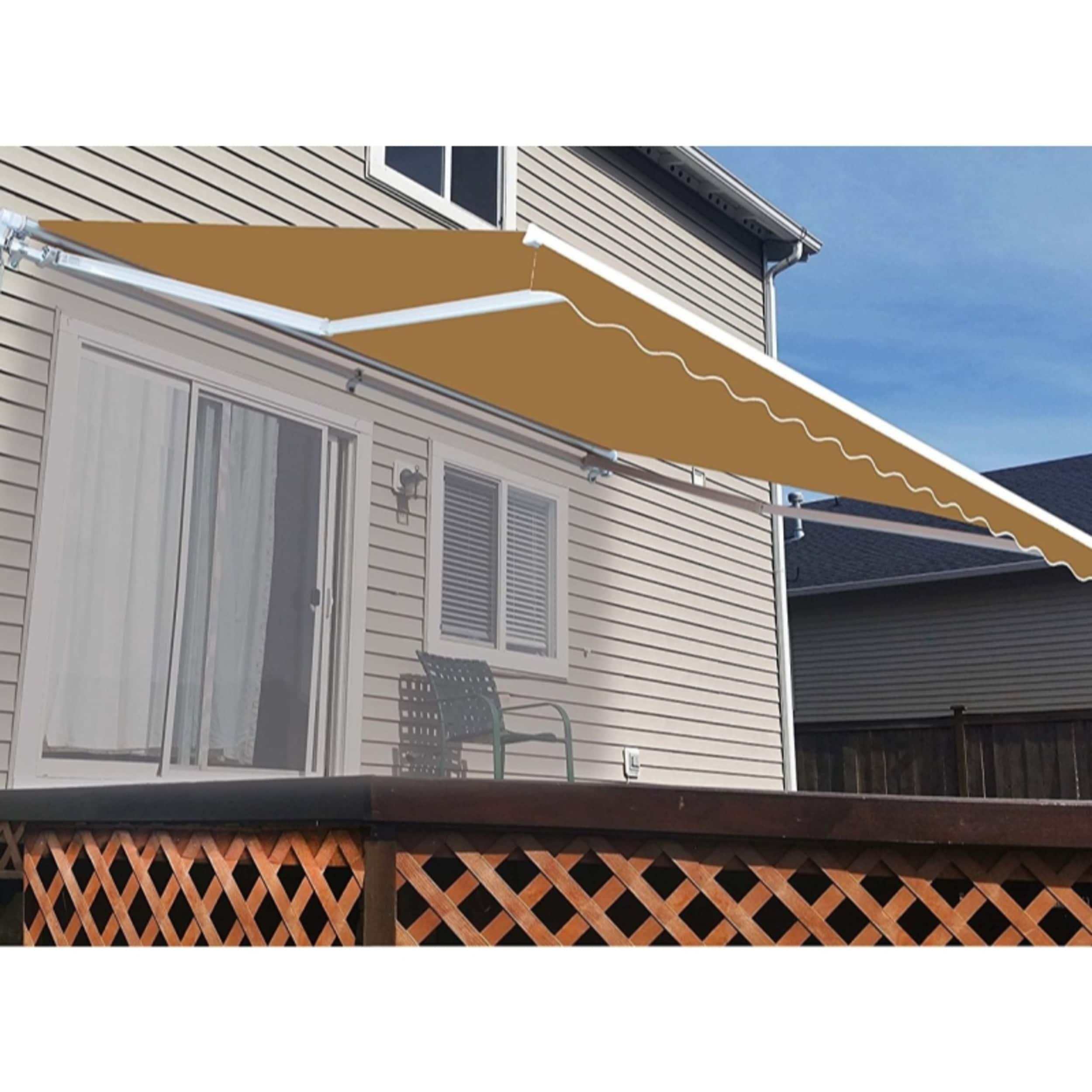 Retractable Patio Awning - White Frame