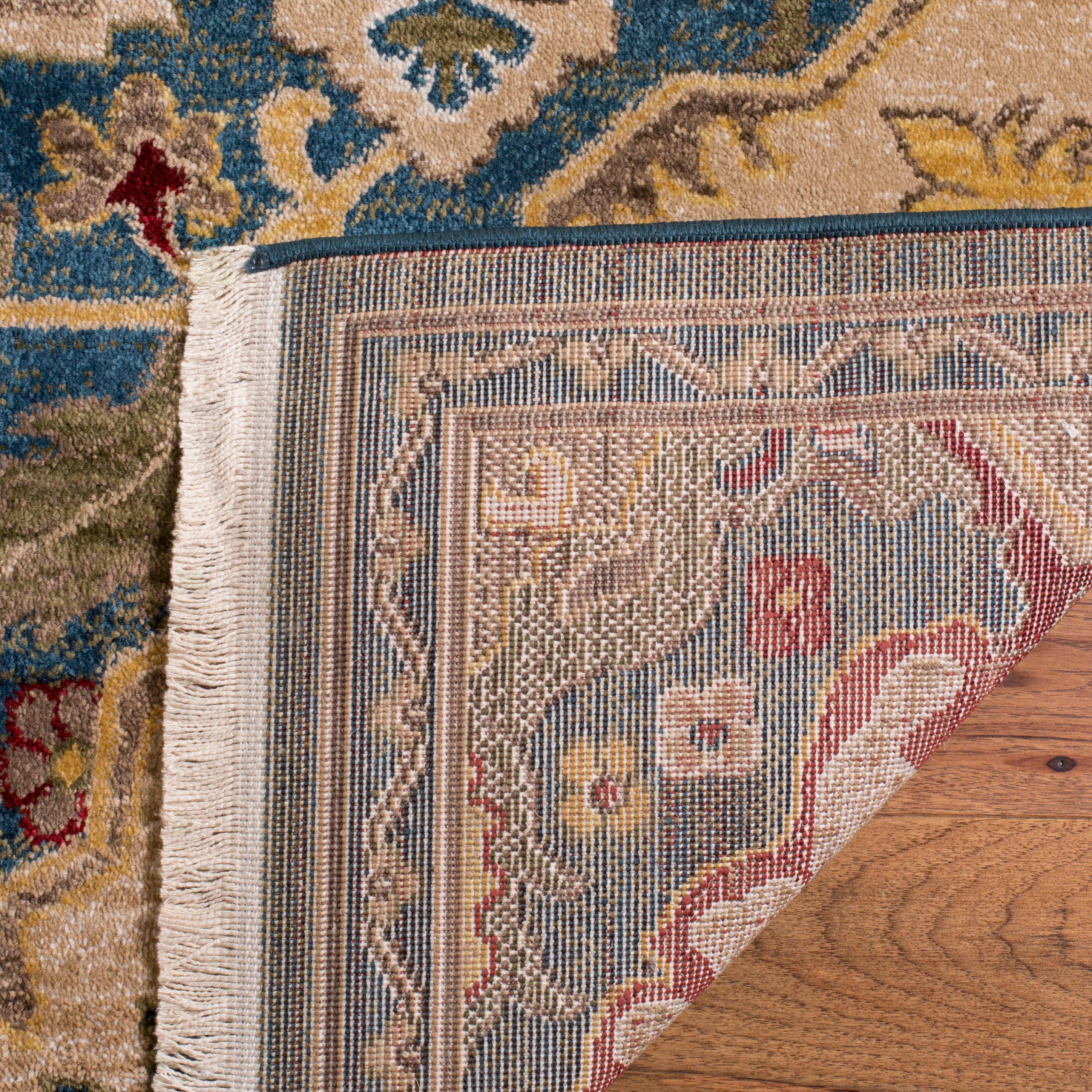 Kashan KSN304 Power Loomed Accent Rug - Blue/Beige - 3'3"x4'10" - Safavieh.