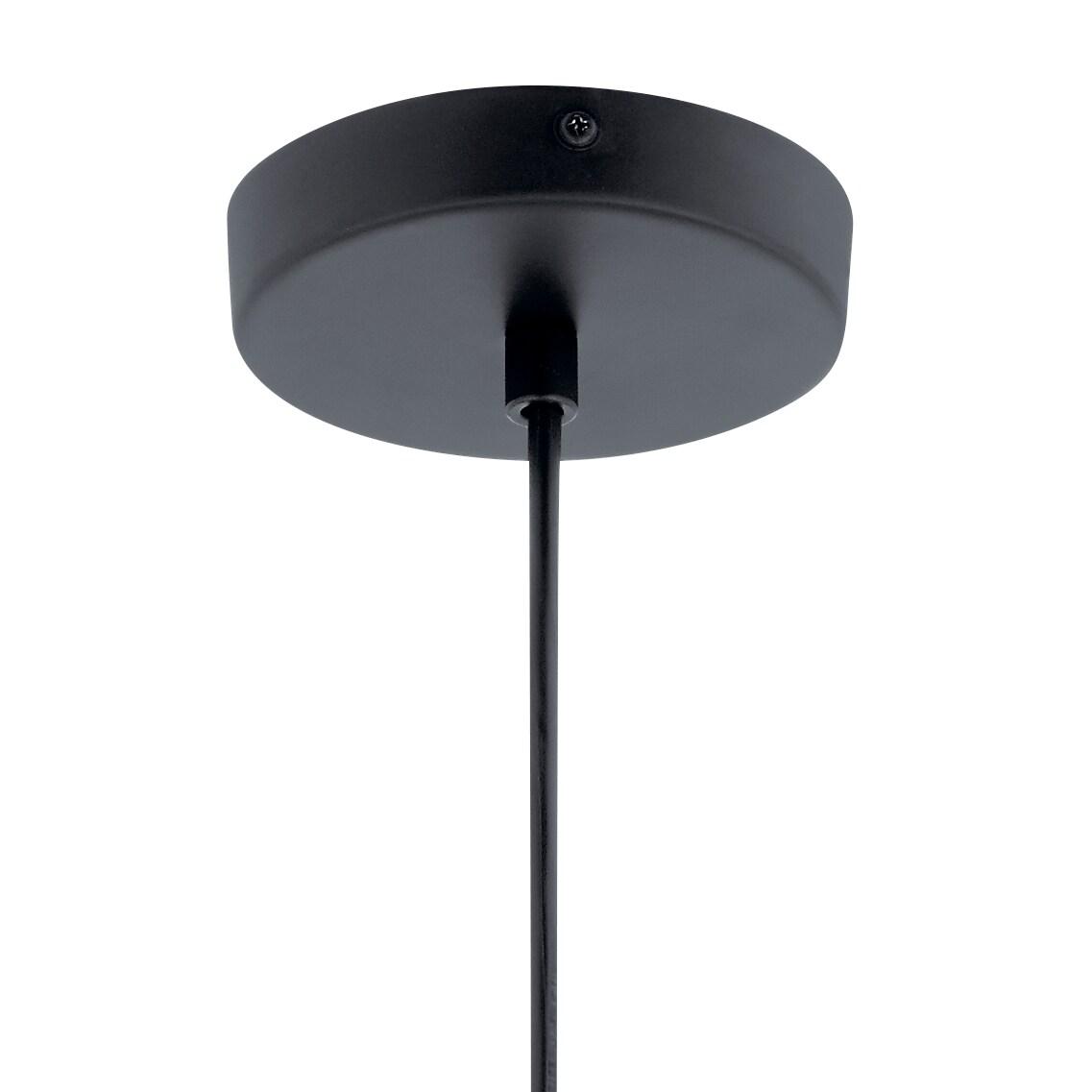 7.75 Inch 1 Led Mini Pendant-Matte Black Finish-Etched Glass Color   -Traditional Installation Elan Lighting 83854Mbkwh