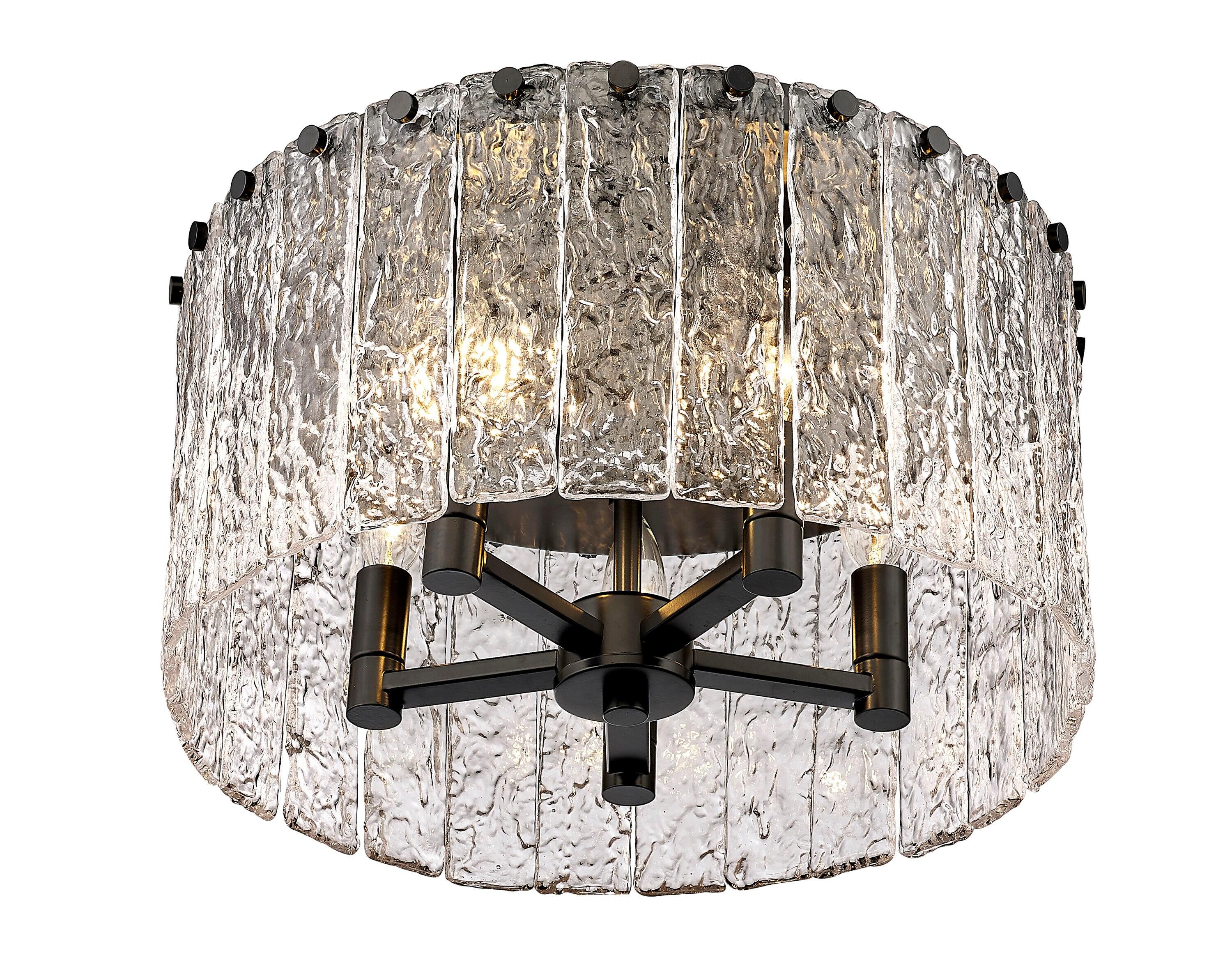 Z-Lite Glacier 5 - Light Flush Mount in  Matte Black