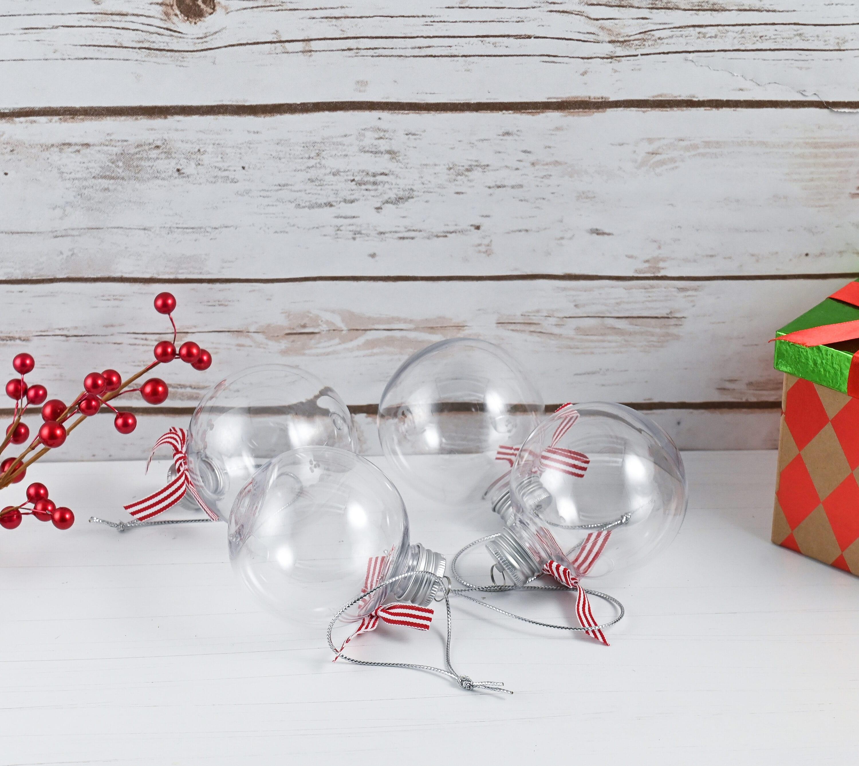 RN'Ds Clear Fillable Ornaments Balls - 24 Pack