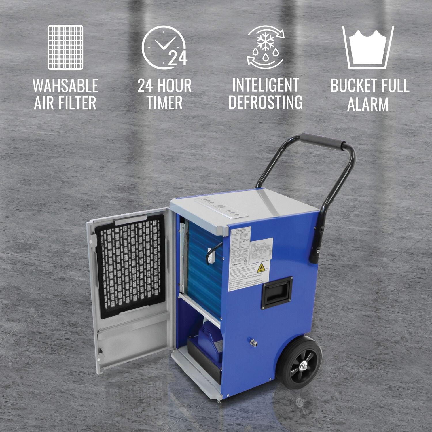 Keystone 110 Pints Commercial Dehumidifier for Rooms up to 2000 Sq. Ft.