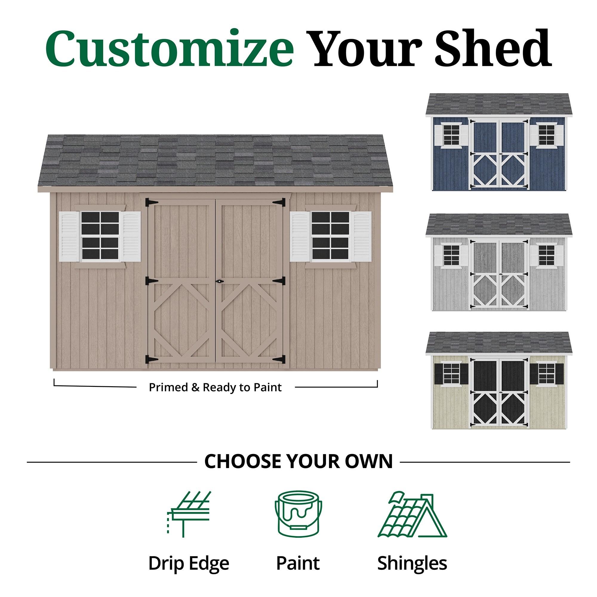 Little Cottage Co. Classic Workshop Outdoor Wood Storage Shed
