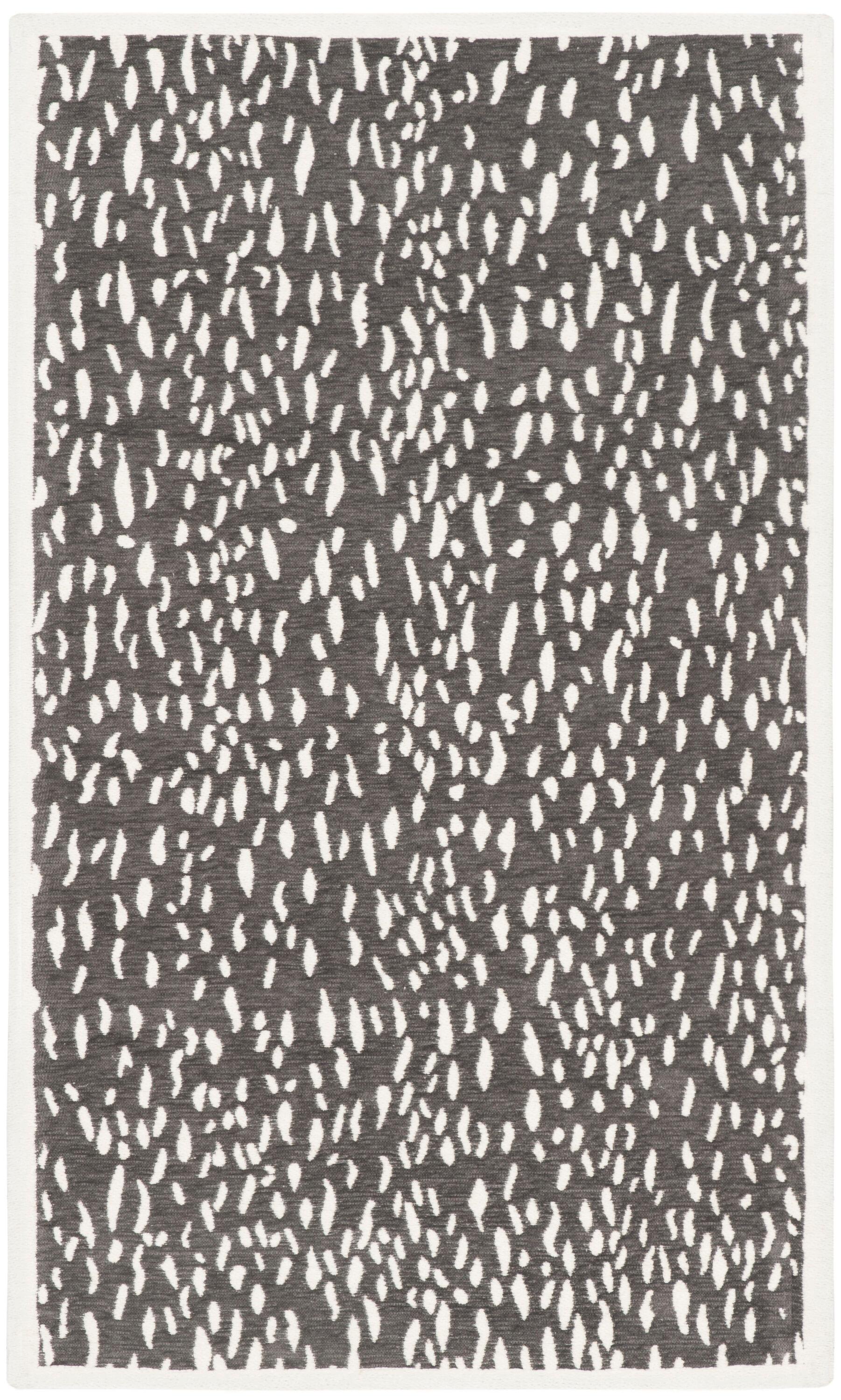 Marbella MRB657 Hand Loomed Accent Rug - Dark Grey/Ivory - 2'3"x4' - Safavieh.