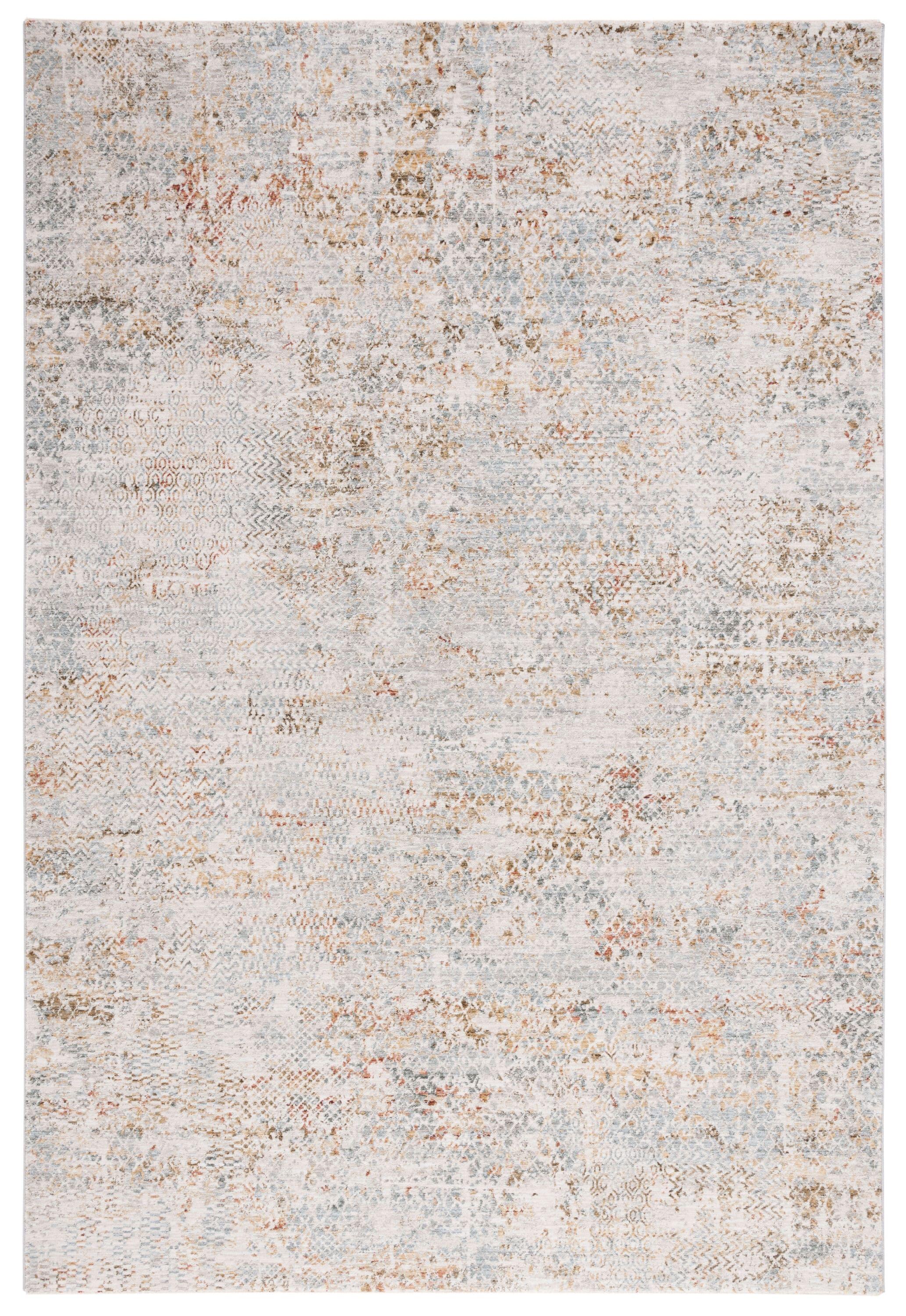 Adrianna ADN206 Machine Made Indoor Area Rug - Blue/Gold - 4'x6' - Safavieh