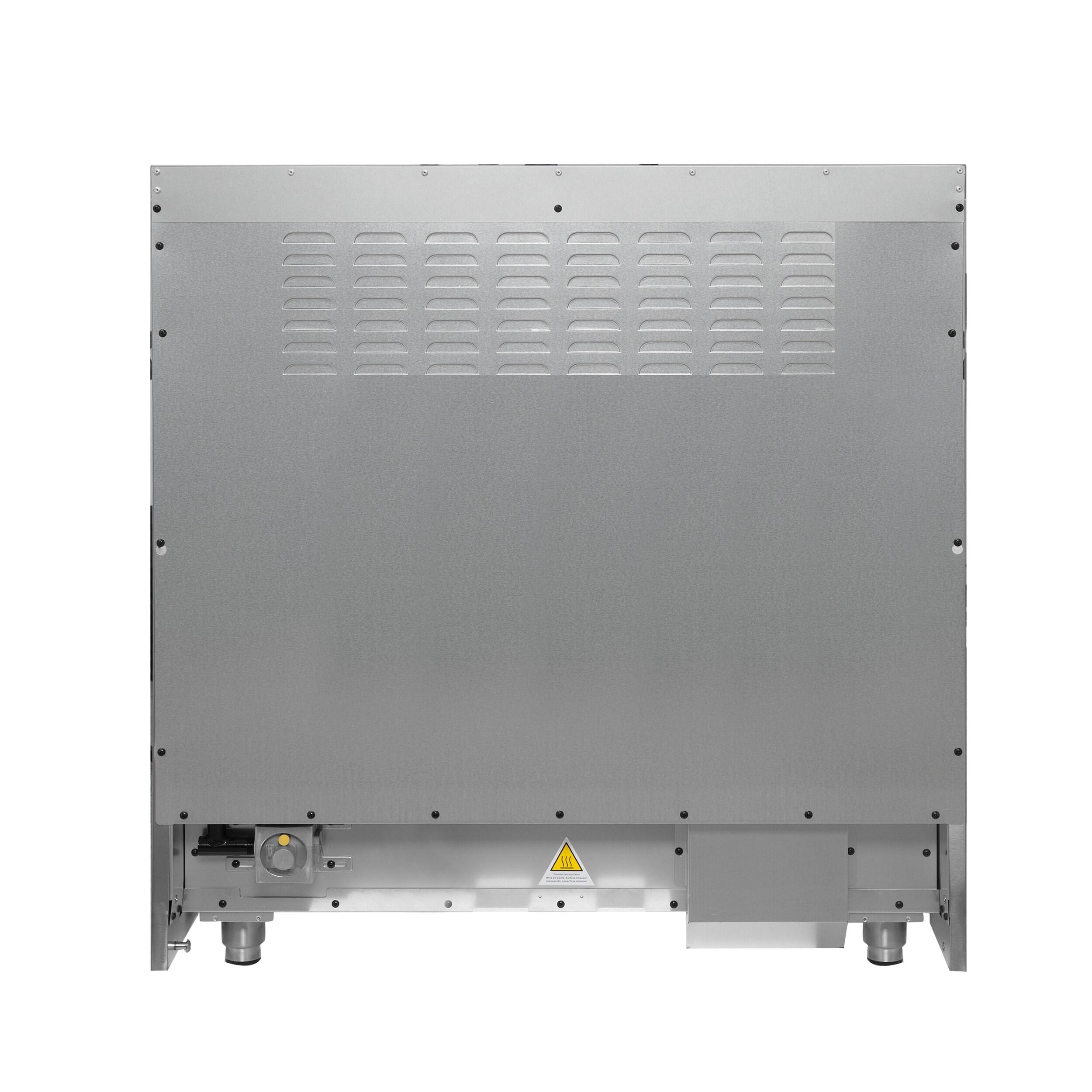 Galiano 36" French Door Dual Fuel Range, Black or White & Antique Brass, 5.36 cu.ft. True Convection Oven