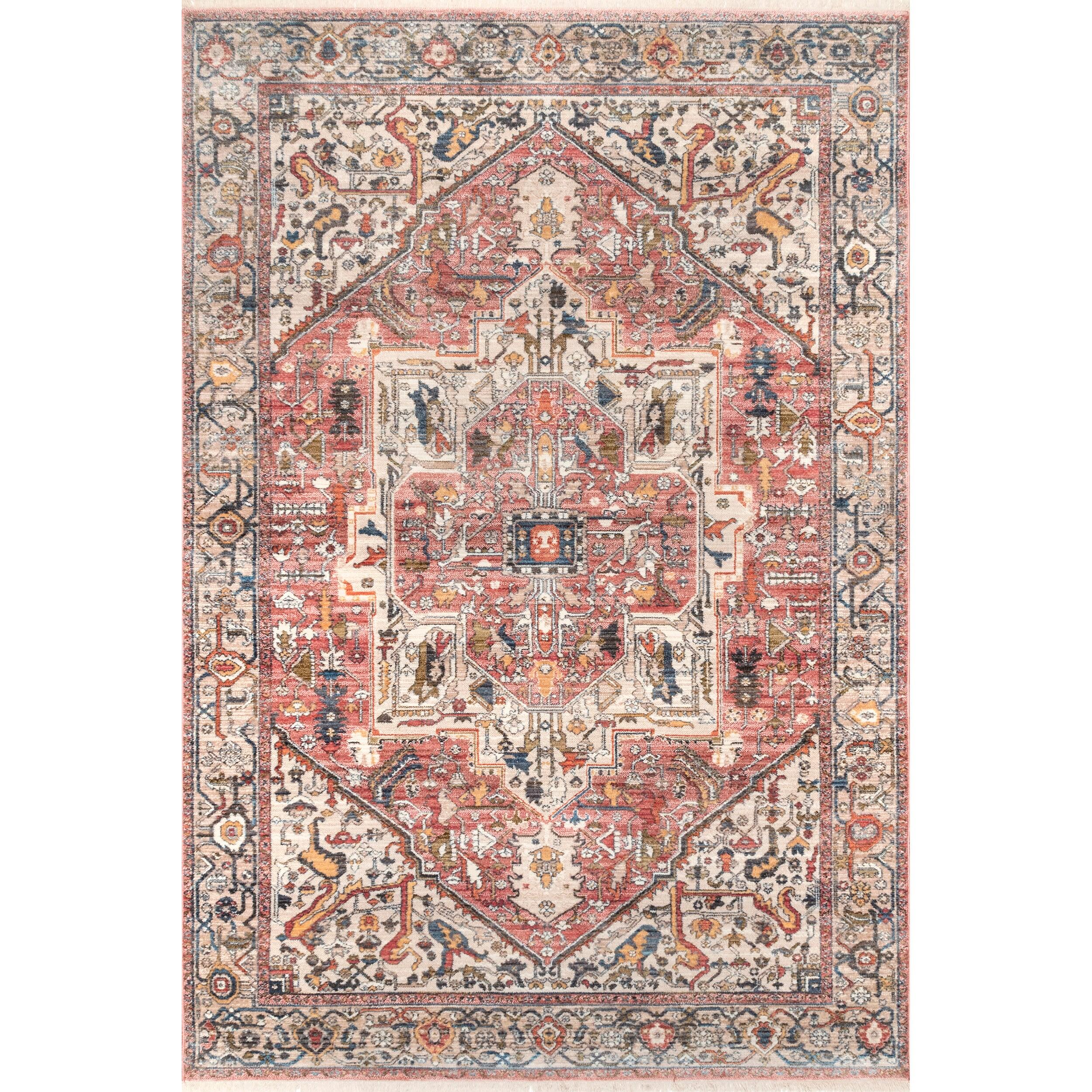 Nuloom Harriet Oriental/Persian 3x5 Accent Indoor Area Rug for Living Room Bedroom Dining Room Entryway Kitchen, Orange/Multicolor