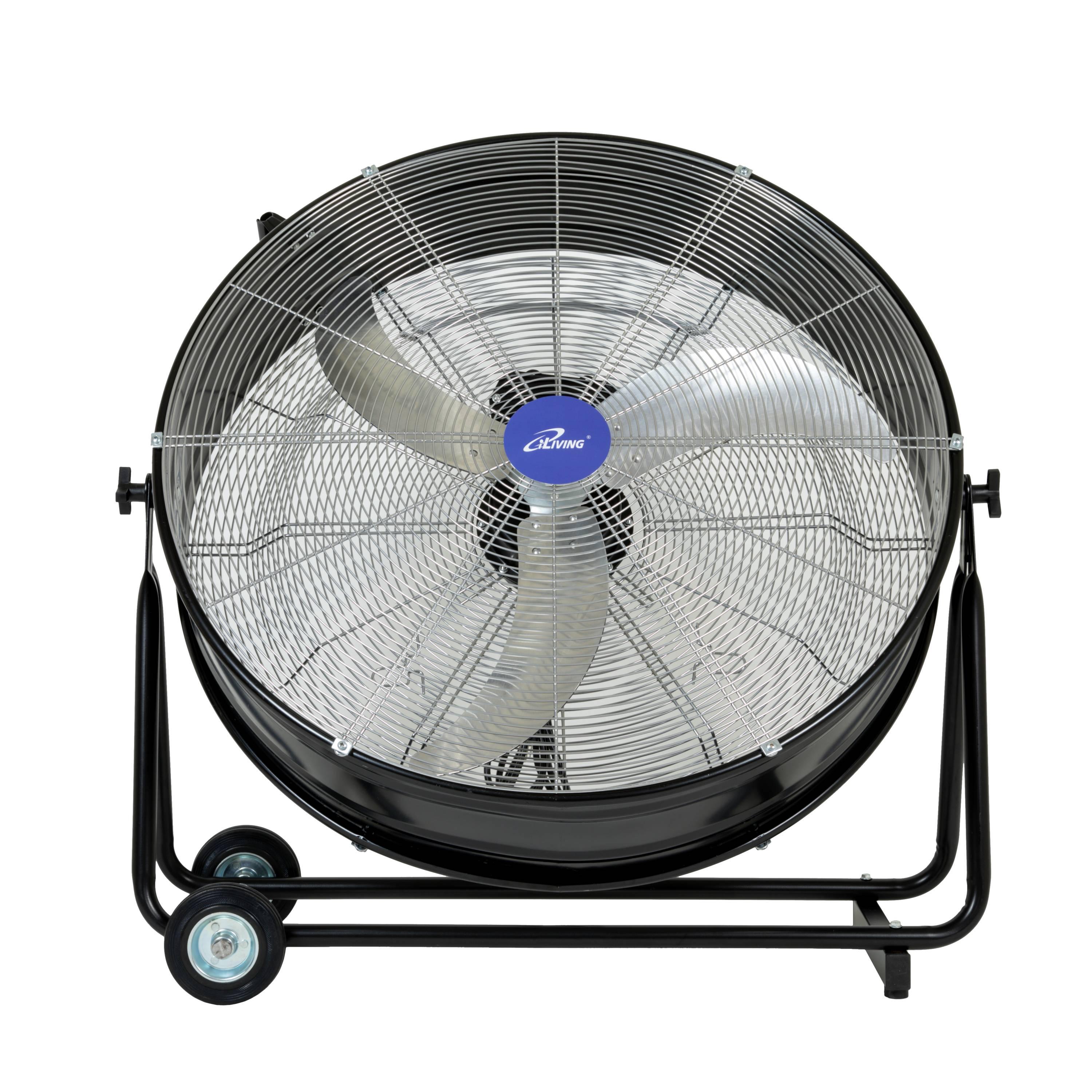 iLIVING 30 Inches High Velocity Drum Fan Industrial, Commercial, (Residential) Air Circulator for Garage, Shop, Patio, Barn, Greenhouse, Speed Control 8300CFM, UL Listed