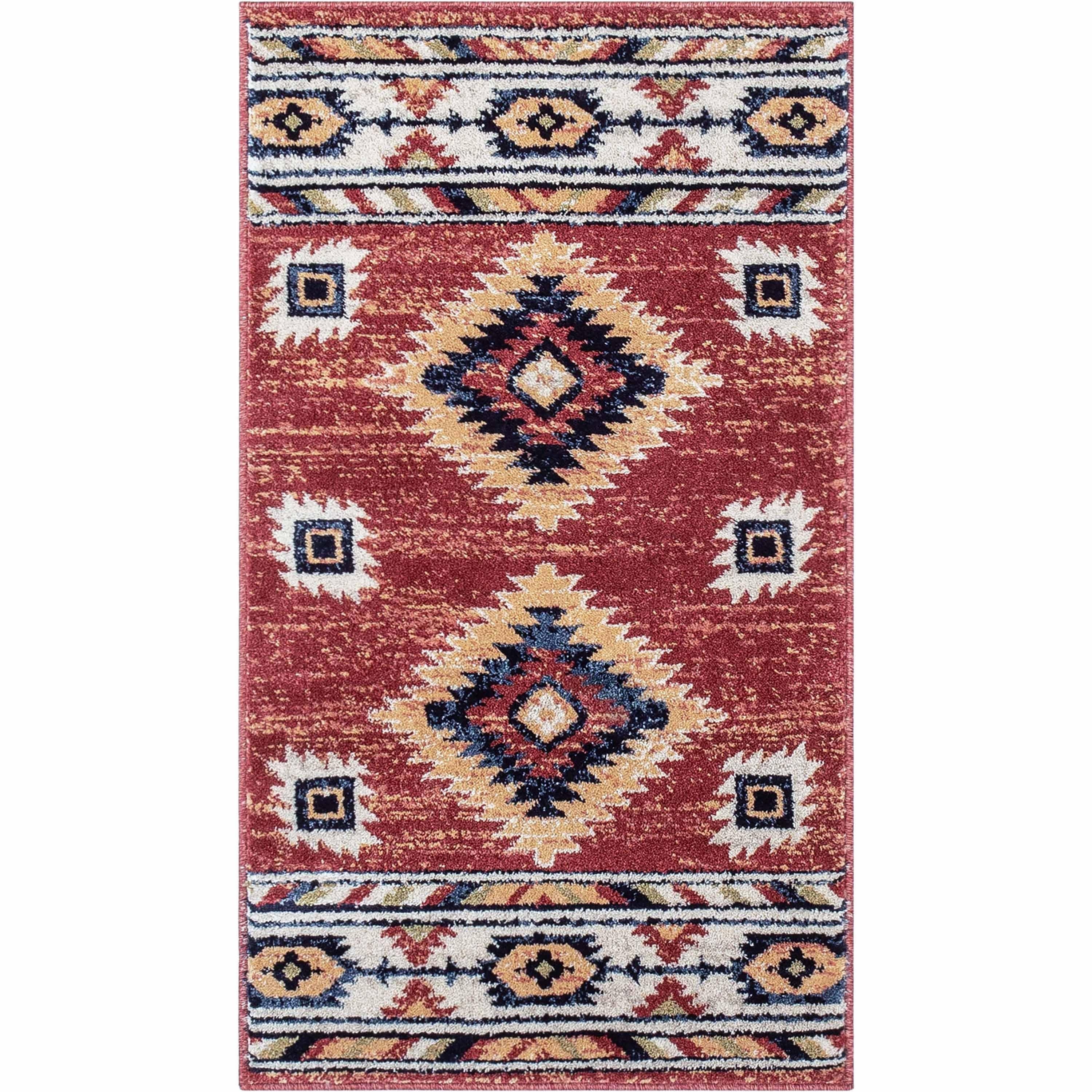 Well Woven Jamyn Lea Crimson Traditional Southwestern Tribal Red/Blue Rug