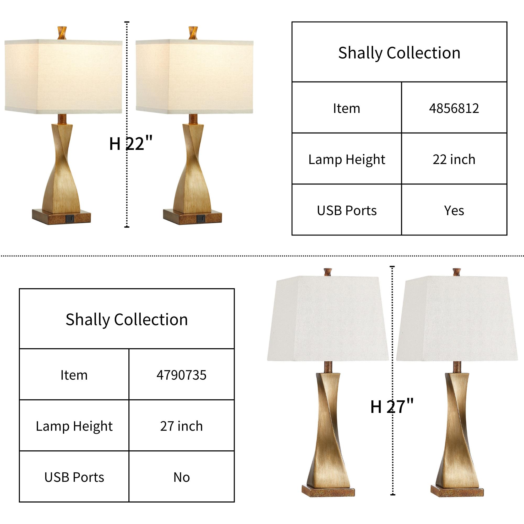 Kawoti  27" Distressed Painted Table Lamp Set (Set of 2)